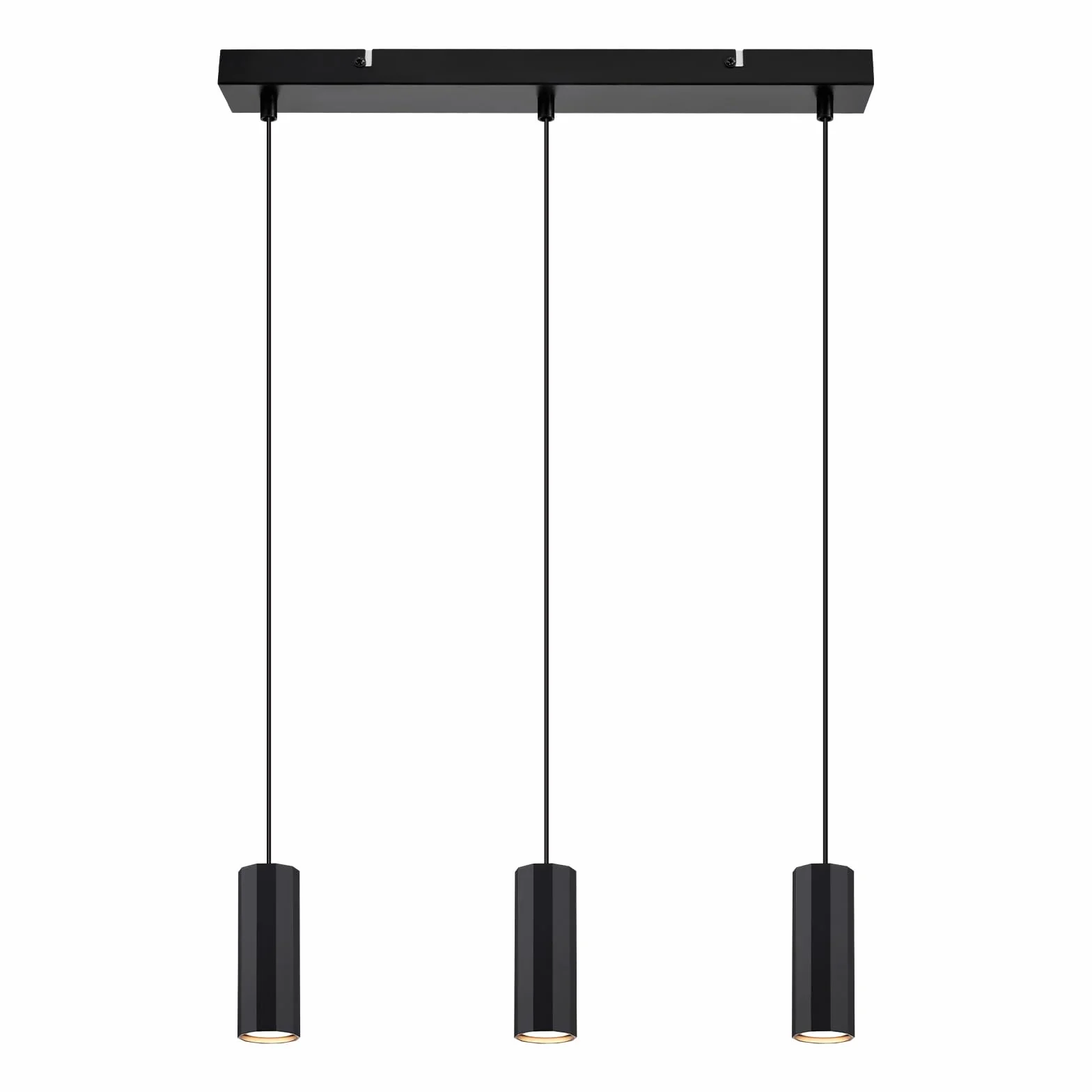 Glitzerlife Lampa wisząca 3-płomienna Stół jadalny Czarny - Lampa wisząca GU10 Salon Nowoczesna lampa industrialna do jadalni Wisząca metalowa lampa wisząca do kuchni Sypialni Jadalni