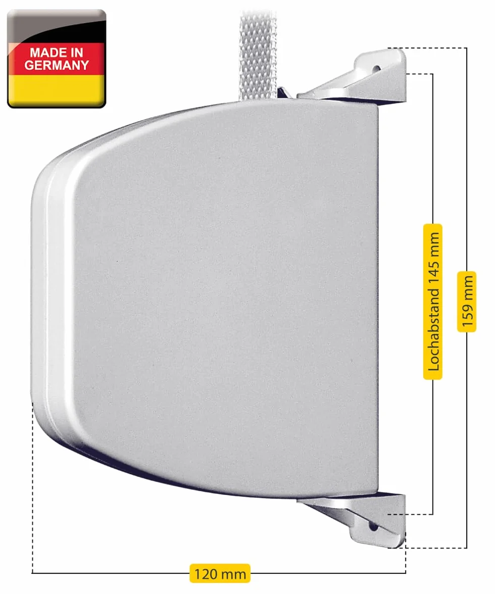 Schellenberg Nakręcany wiatrak Mini z paskiem migawki, obrotowy, biały