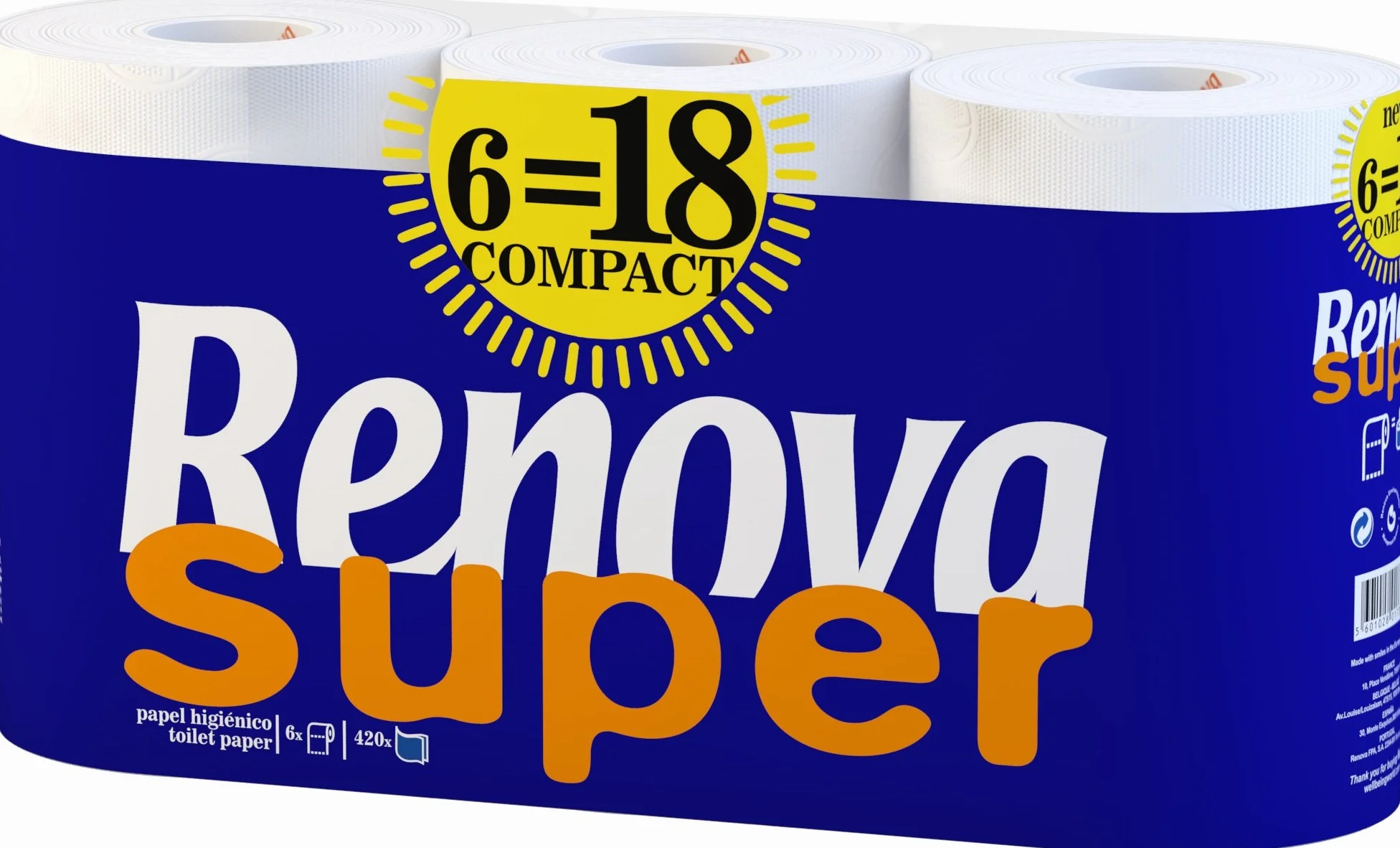 RENOVA SUPER KOMPACT papier toaletowy, 6 rolek
