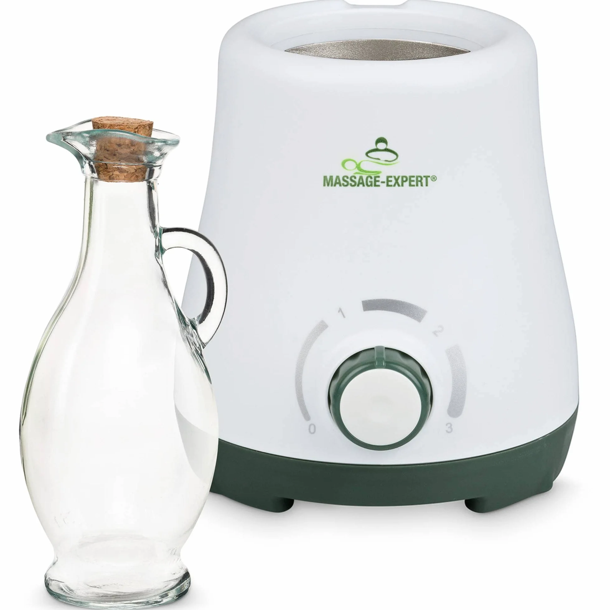 MASSAGE-EXPERT Podgrzewacz olejku do masażu 0-100°C szklana karafka