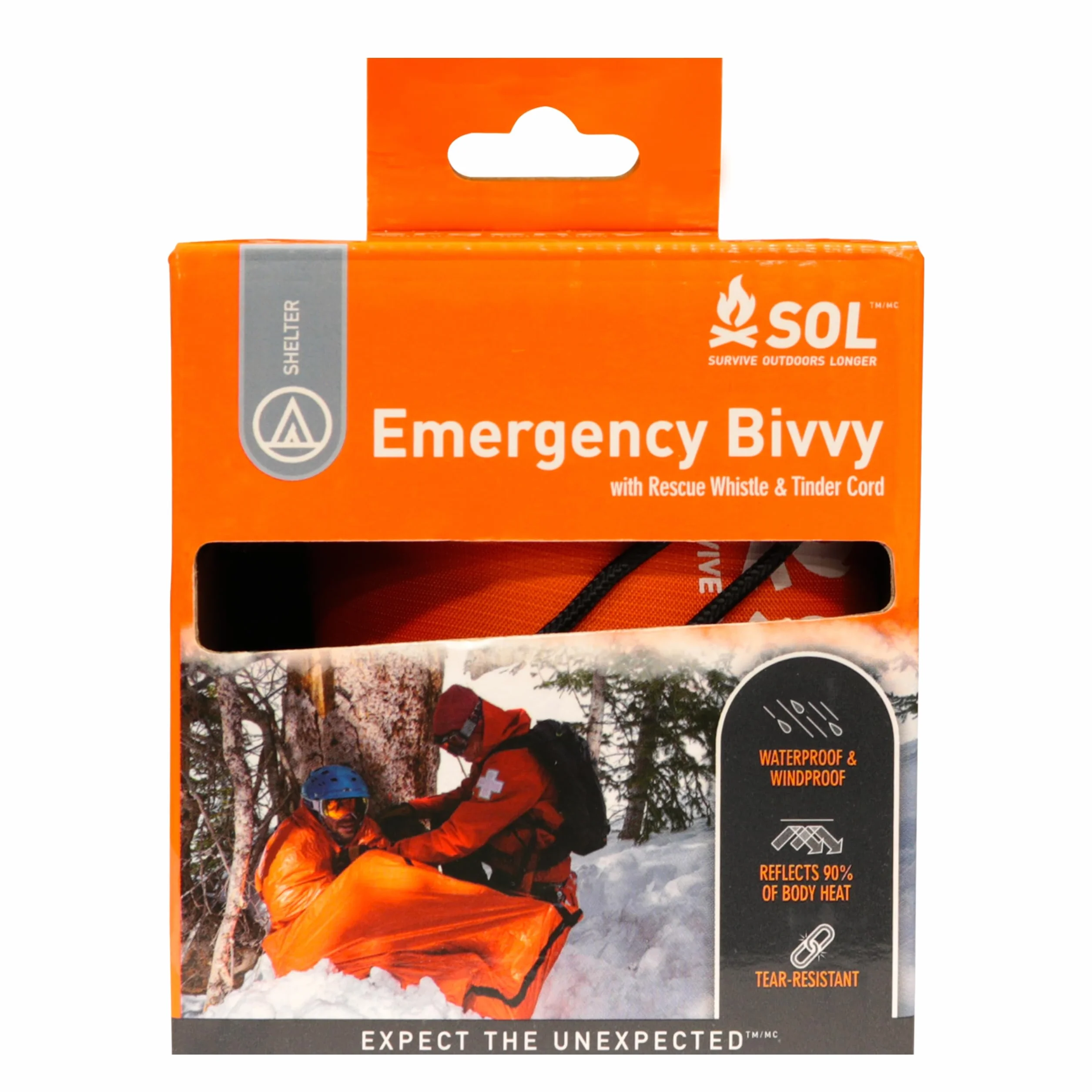 S.O.L. Survive Outdoors Longer berleben Sie lnger im Freien, 90% reflektierendes Notfall-Bivvy