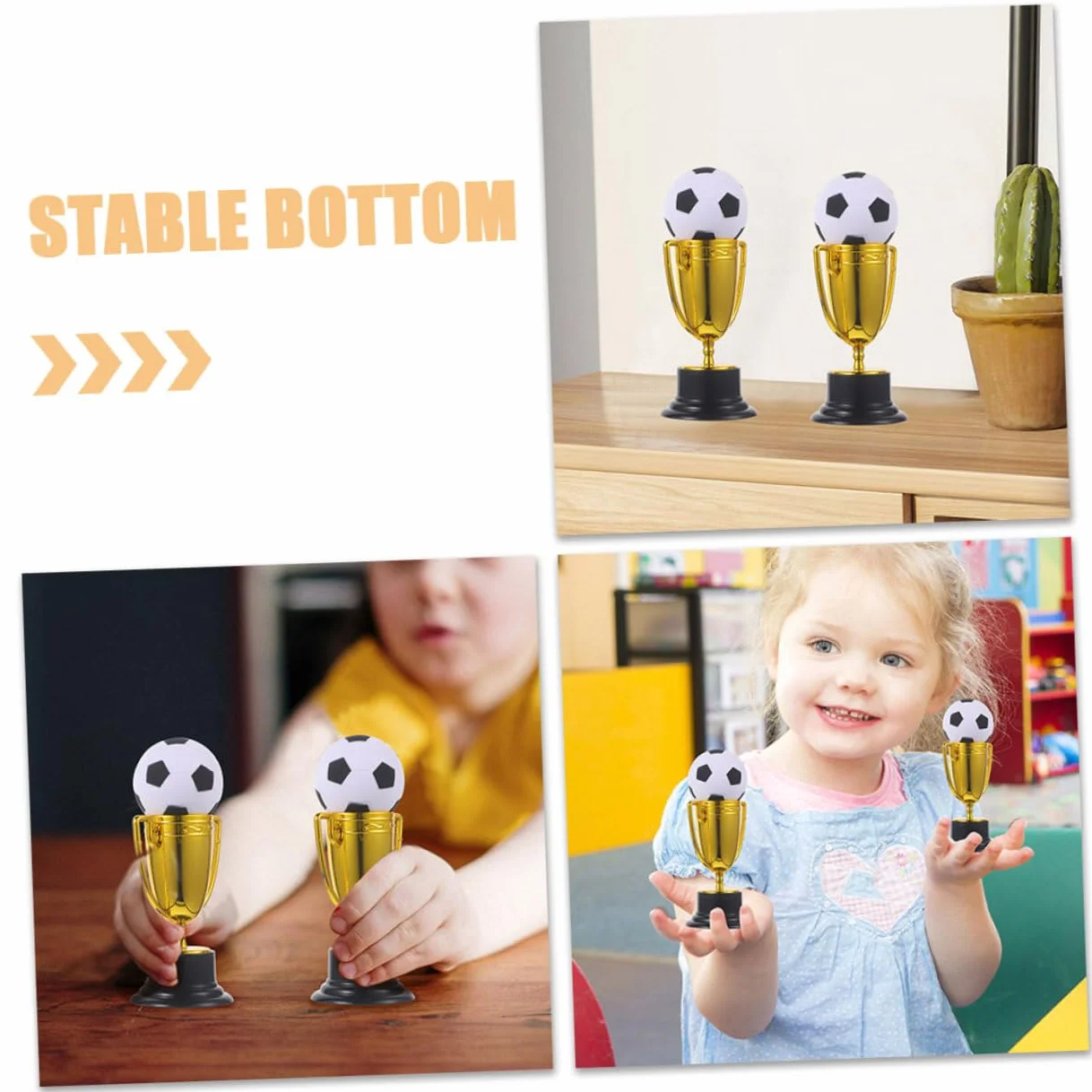 NUOBESTY Zestaw 3 Małych Plastikowych Trofeów Na Zawody Games Celebration Competition Award Trophy Cup