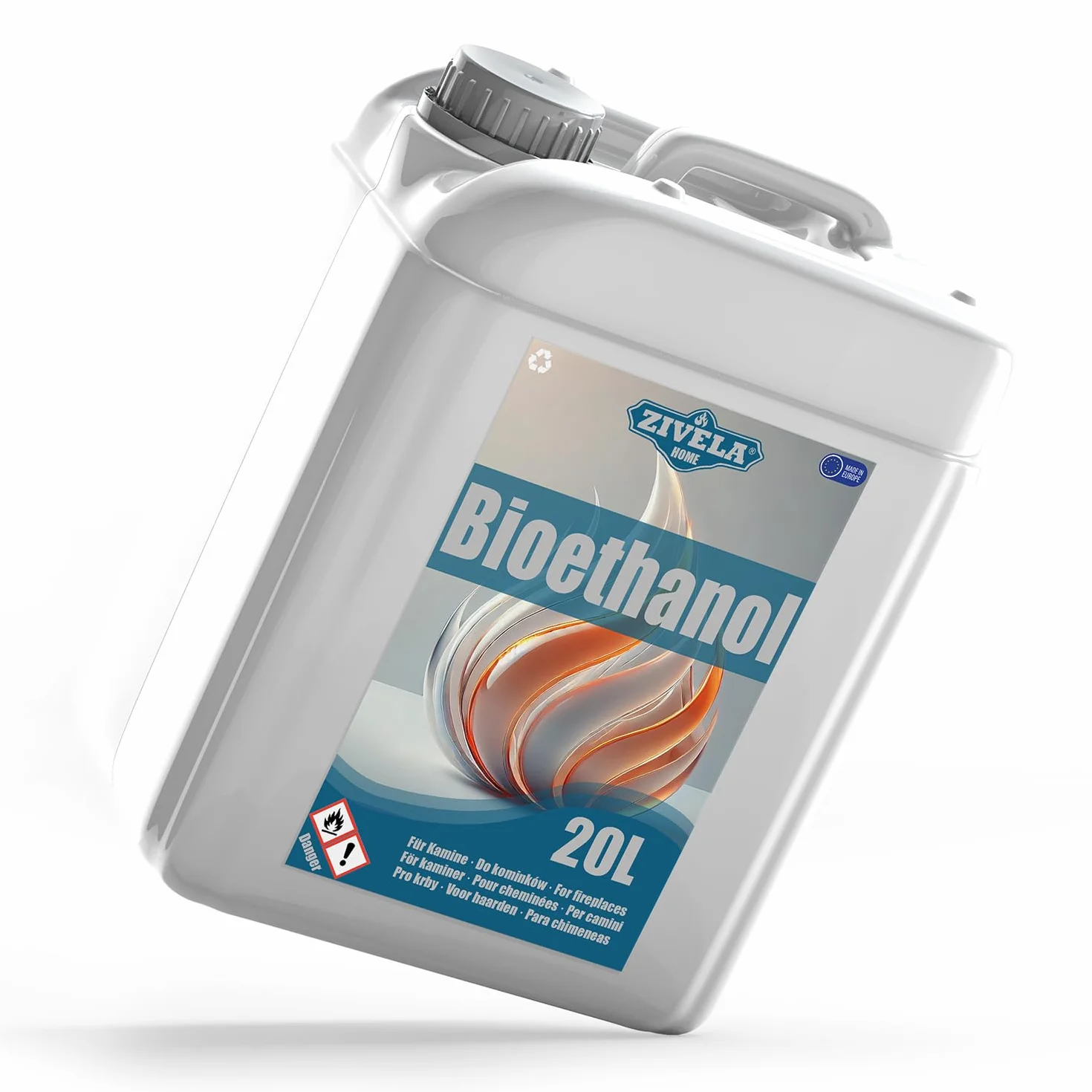 Bioetanol 96,6% 20 l | Bio-alkohol 96,6% 20 l | bioetanol do kominka, kominka stołowego, bioetanolu | bezzapachowy | czyste spalanie, bez dymu, żywy i stabilny płomień