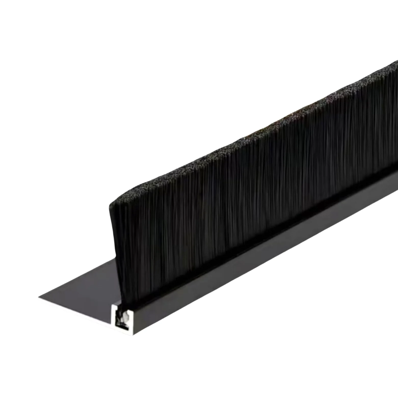 Listwa szczotkowa do drzwi ze stopu aluminium | Czarny ogranicznik przeciągu drzwi 10-300 mm: Uszczelka(Black-f Type,70mm)