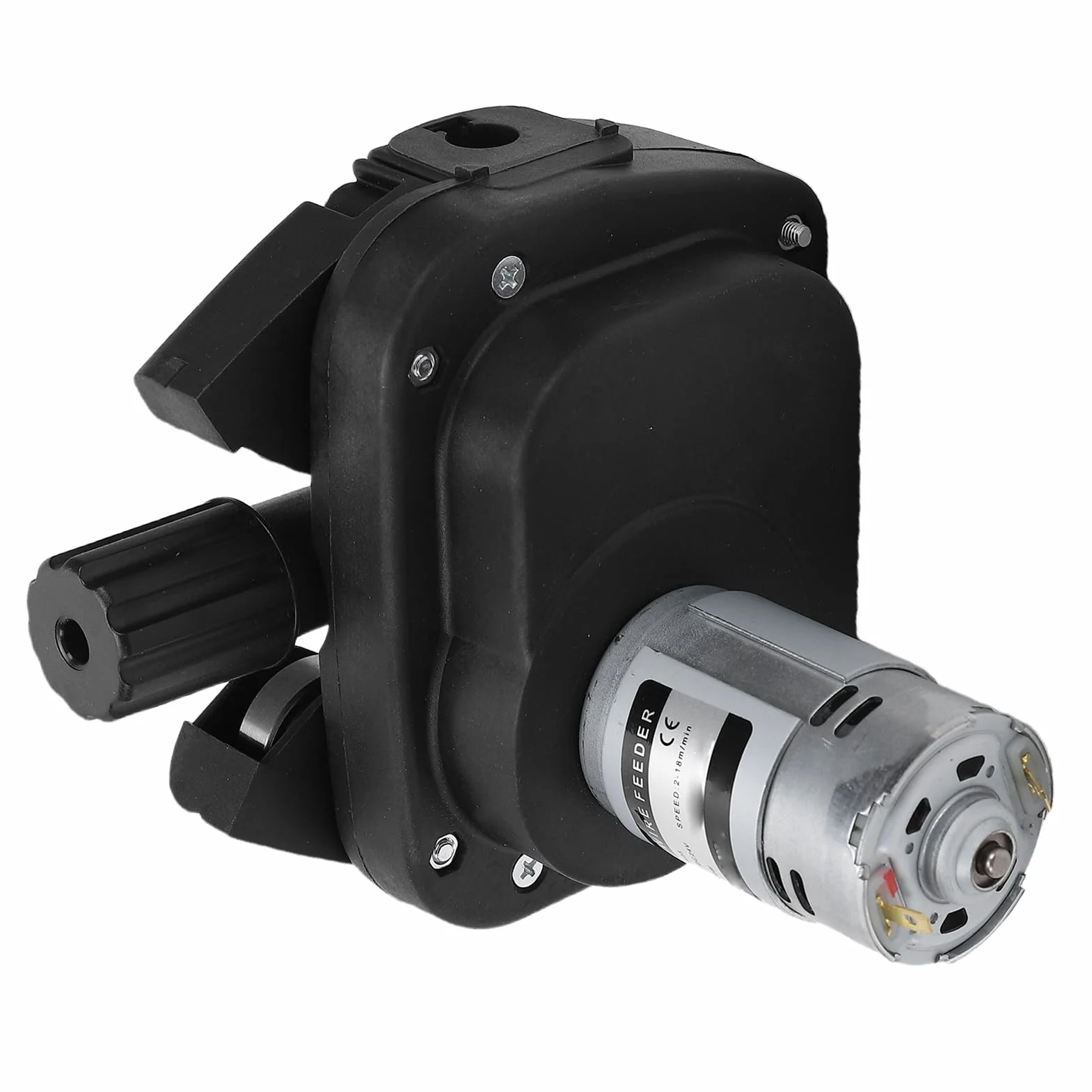 Aramox Silnik Podajnika Drutu Spawalniczego MIG, 4-rolkowy System Podajnika Drutu ABS, 40 W 1,5 A 2 do 18 M Min z Pokrętłem Regulacji Skali, Pasuje do o średnicy 0,8 1,0 Mm Szpul 5 Kg Naprawa