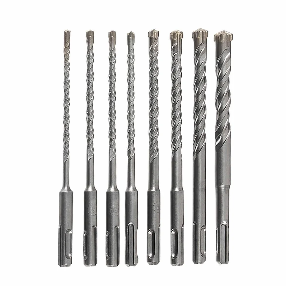 Zestaw wierteł SDS-Plus, Zestaw wierteł udarowo-obrotowych SDS Plus do muru 5-16 mm, 160 mm, opakowanie 4-9 szt.(8pcs)