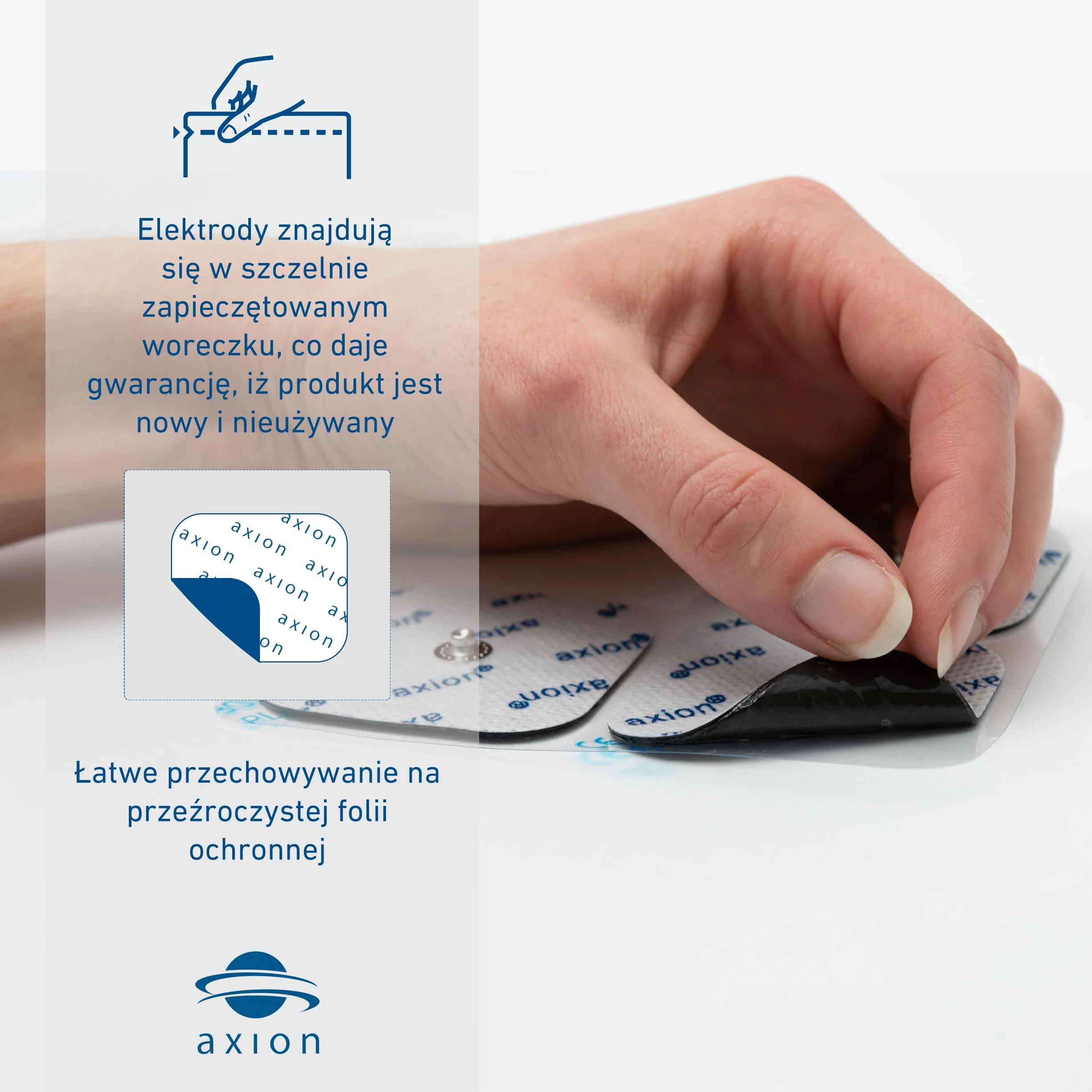 Elektrody TENS na bóle kręgosłupa- pasujące do elektrostymulatorów z zatrzaskiem np. Sanitas Bluetens- 4 szt.