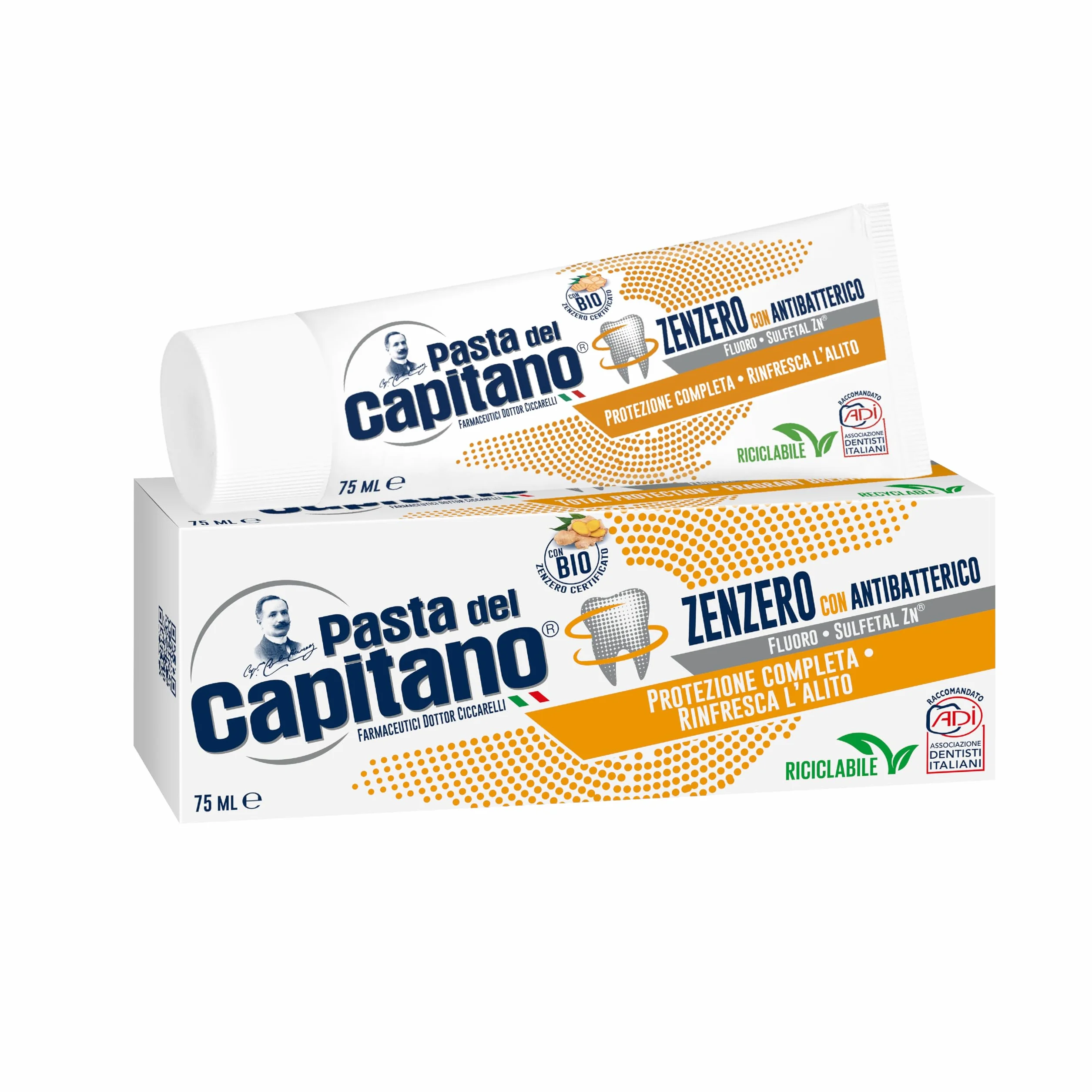 Pasta del Capitano Imbir Pasta do zębów z antybakteryjnymi, 75 ml