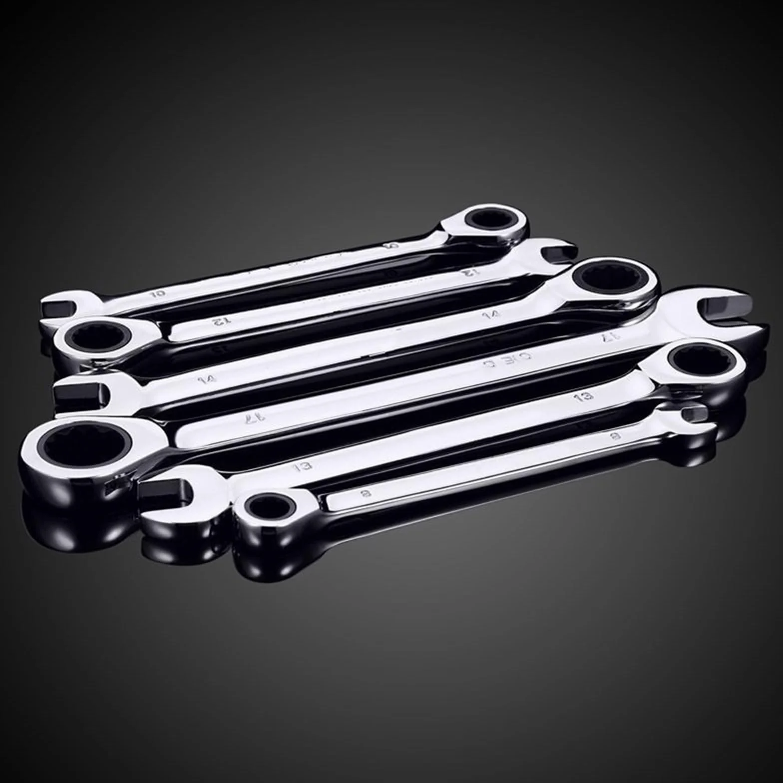Telescopic Ratchet Zestaw kluczy płasko-oczkowych z grzechotką do narzędzia mechanicznego naprawy samochodów motocyklowych Klucze dynamometryczne(7PCS)