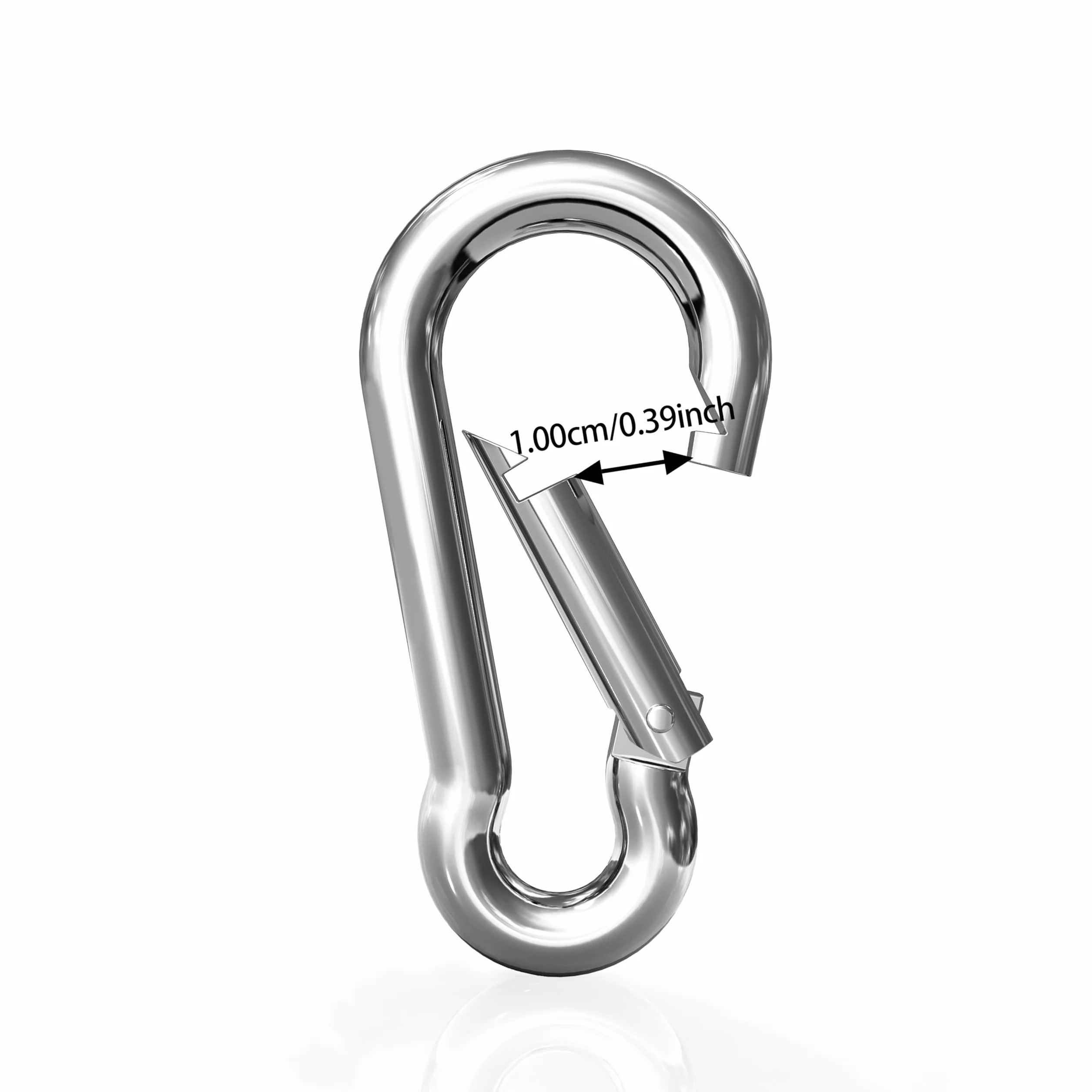 LISOPO 12 sztuk karabińczyków, karabińczyk z zamknięciem zatrzaskowym 60 mm x 6 mm, obciążenie do 150 kg, wysokiej jakości stal premium, do wszystkich pasków i uchwytów z jednym uchem