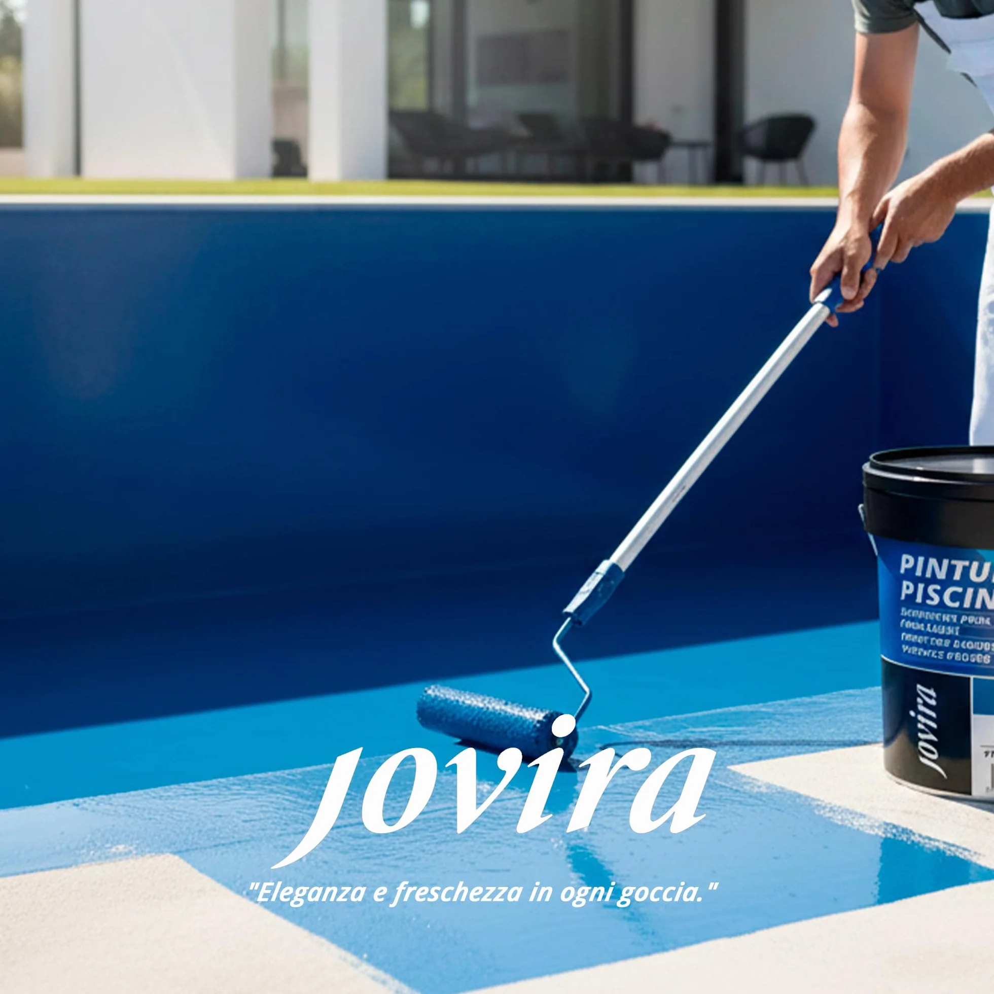 JOVIRA PINTURAS 4L Farby basenowe do basenów Ochrona i dekoracja basenu (4 litry, niebieski) B-10
