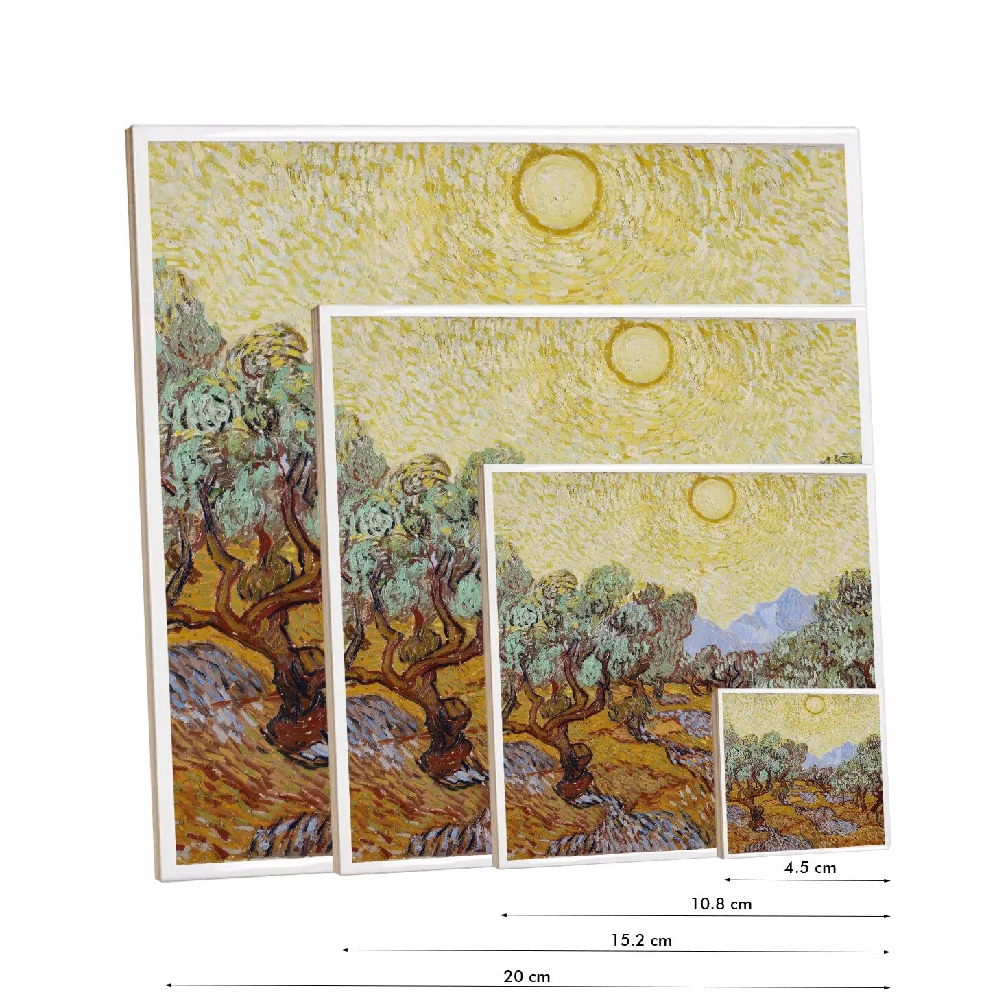 Fabulous Ceramiczne Płytki Dekoracyjne 10,8 x 10,8 cm - Van Gogh Oliwne Malarstwo Post-Impresjonizm