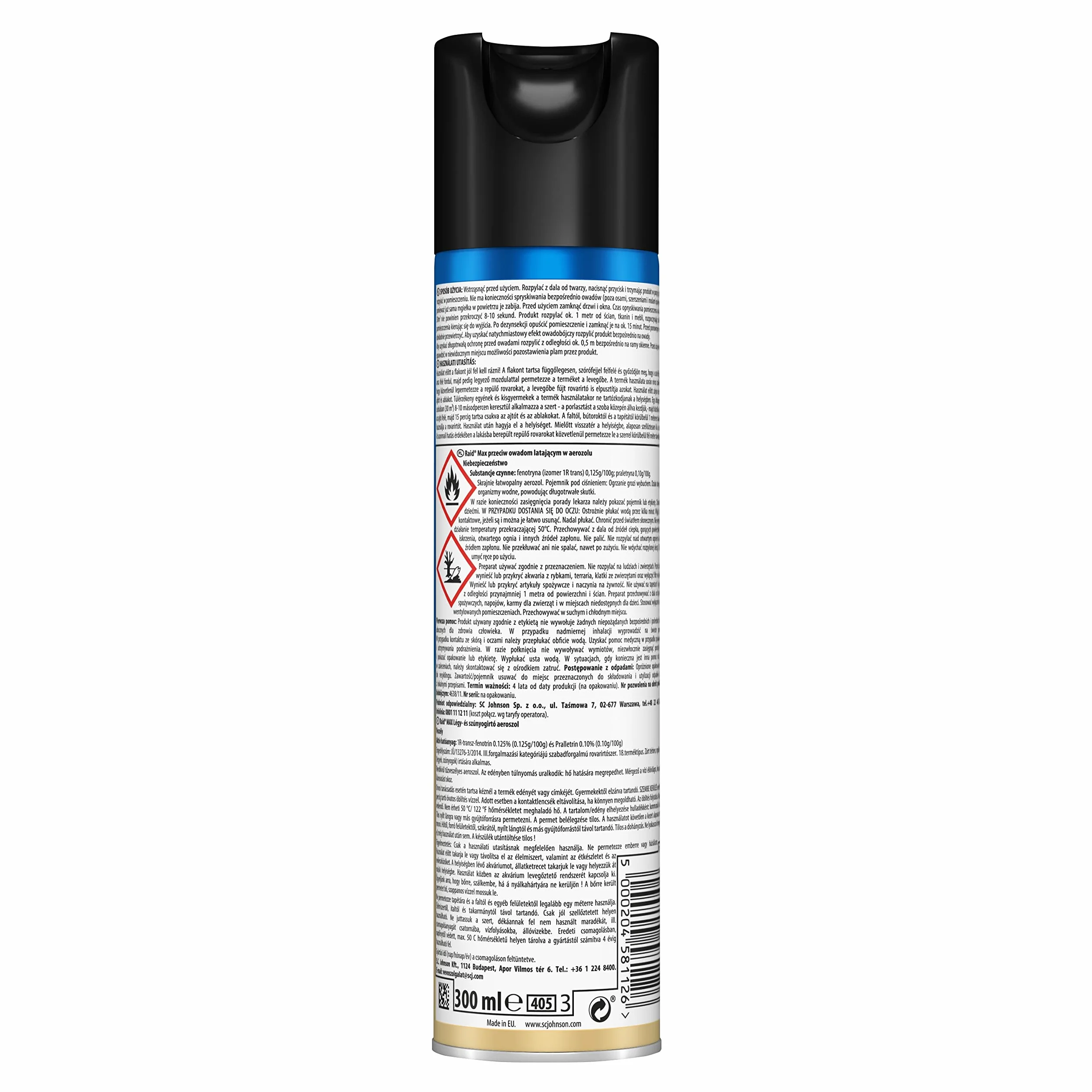 Raid Owady Latające Spray na Owady, 300 ml