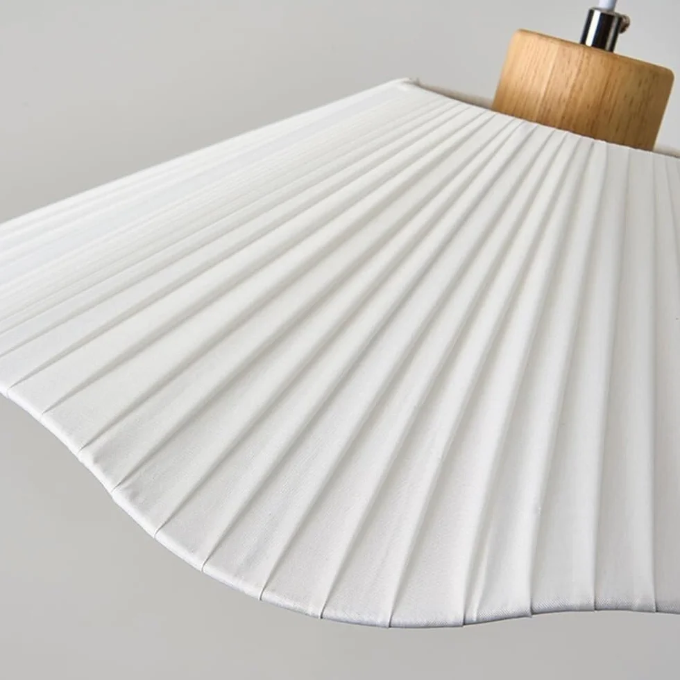 Nordic nowoczesny kwiat lampa wisząca z plisowaną tkaniną klosz wiejski sufitowa lampa wisząca francuski wiejski żyrandol do jadalni wyspa kuchenna