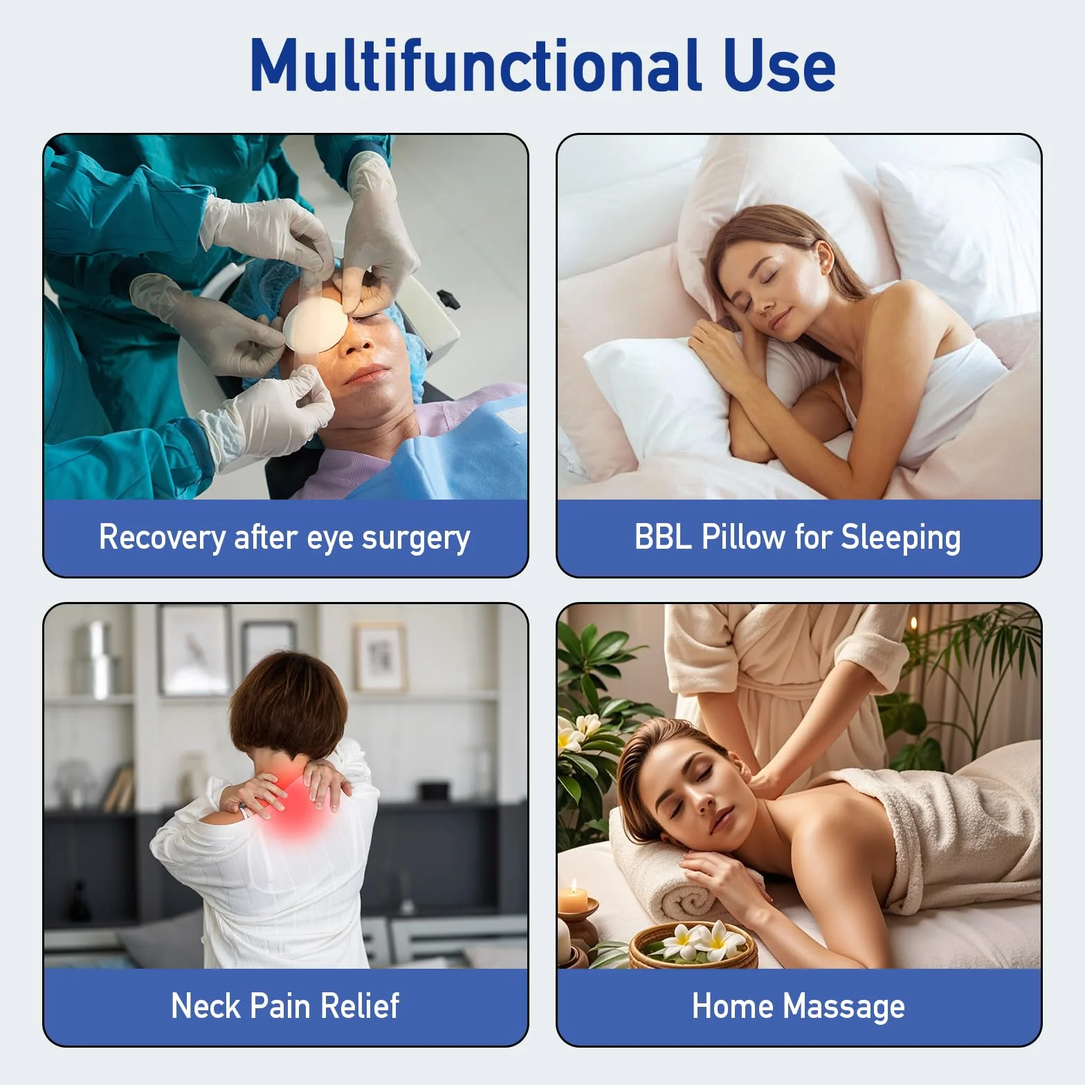 Poduszka do leżenia twarzą w dół z otworem na twarz po witrektomii