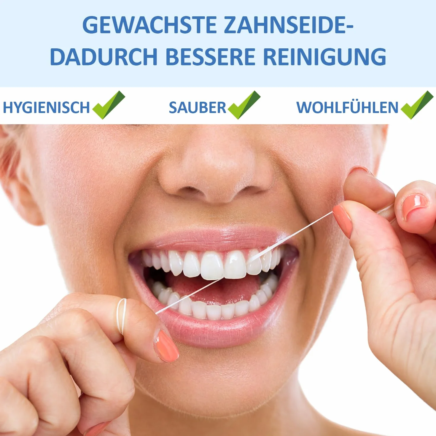 4x nic dentystyczna po 10 metrów kazda do dokladnego i delikatnego czyszczenia przestrzeni miedzyzebowych - Niezawodnie usuwa plytke nazebna - Zmniejsza ryzyko zapalenia dziasel