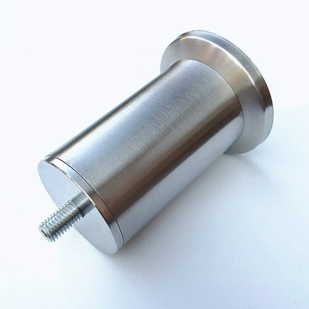 4 szt. Nogi meblowe Metalowe nogi stołowe ze stali nierdzewnej Stopki Okrągłe wymienne podstawki kanapy Sofa biurka Szafki łóżkowe Podstawki M8(15cm)