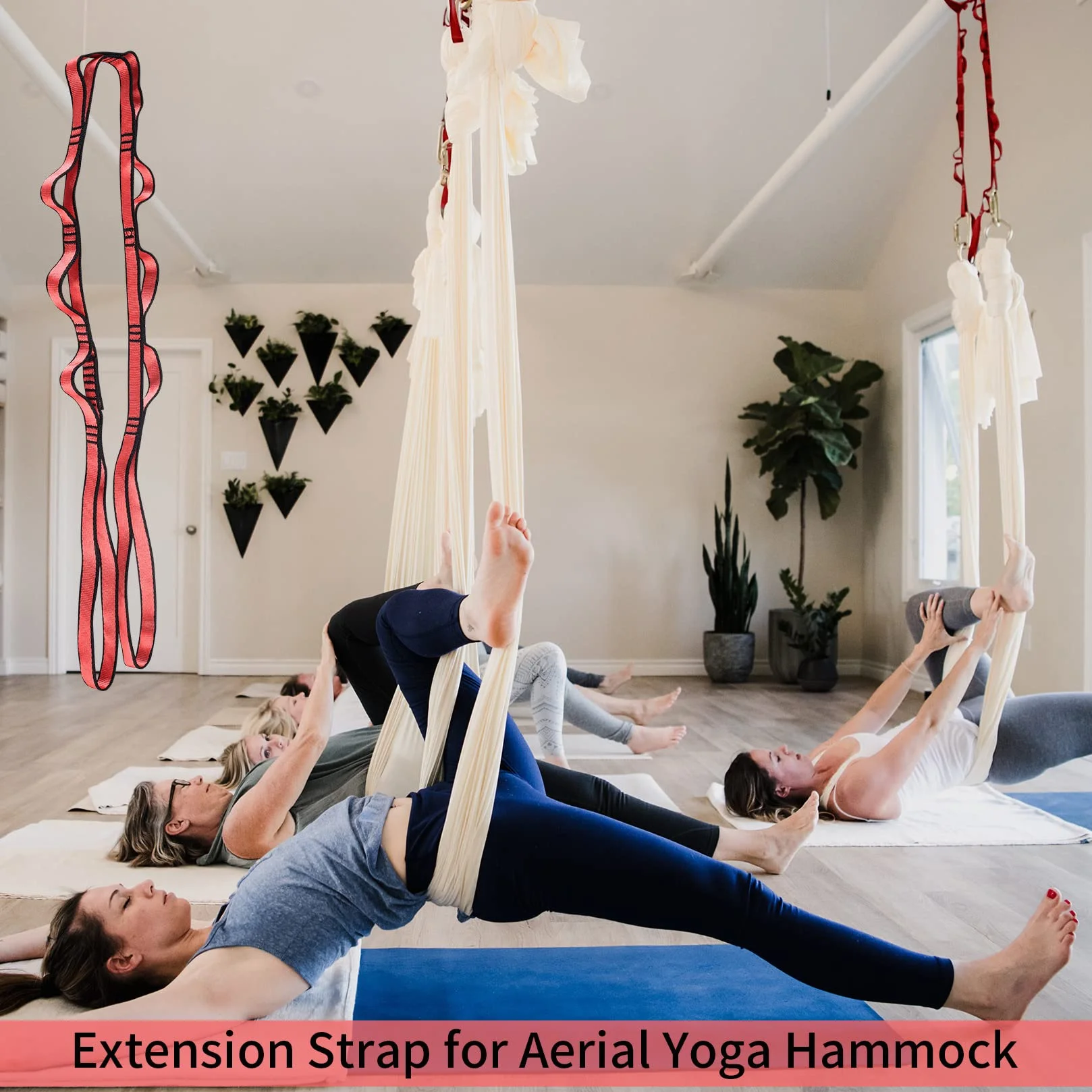 Pętla regulowana do jogi, pilatesu i rozciągania, pas stokrotki do wspinaczki, joga lotnicza i fitness, łańcuszek stokrotki, pasek do wspinaczki, nylonowa lina łańcuchowa, smycz wspinaczkowa, 100 cm