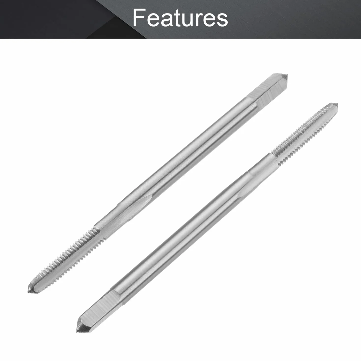 Utoolmart Kran metryczny M2,5 x 0,45 mm nachylenie H2 prawy ręczny gwint wtyczka HSS do maszyny do nawlekania wiertarki elektrycznej DIY 10 szt