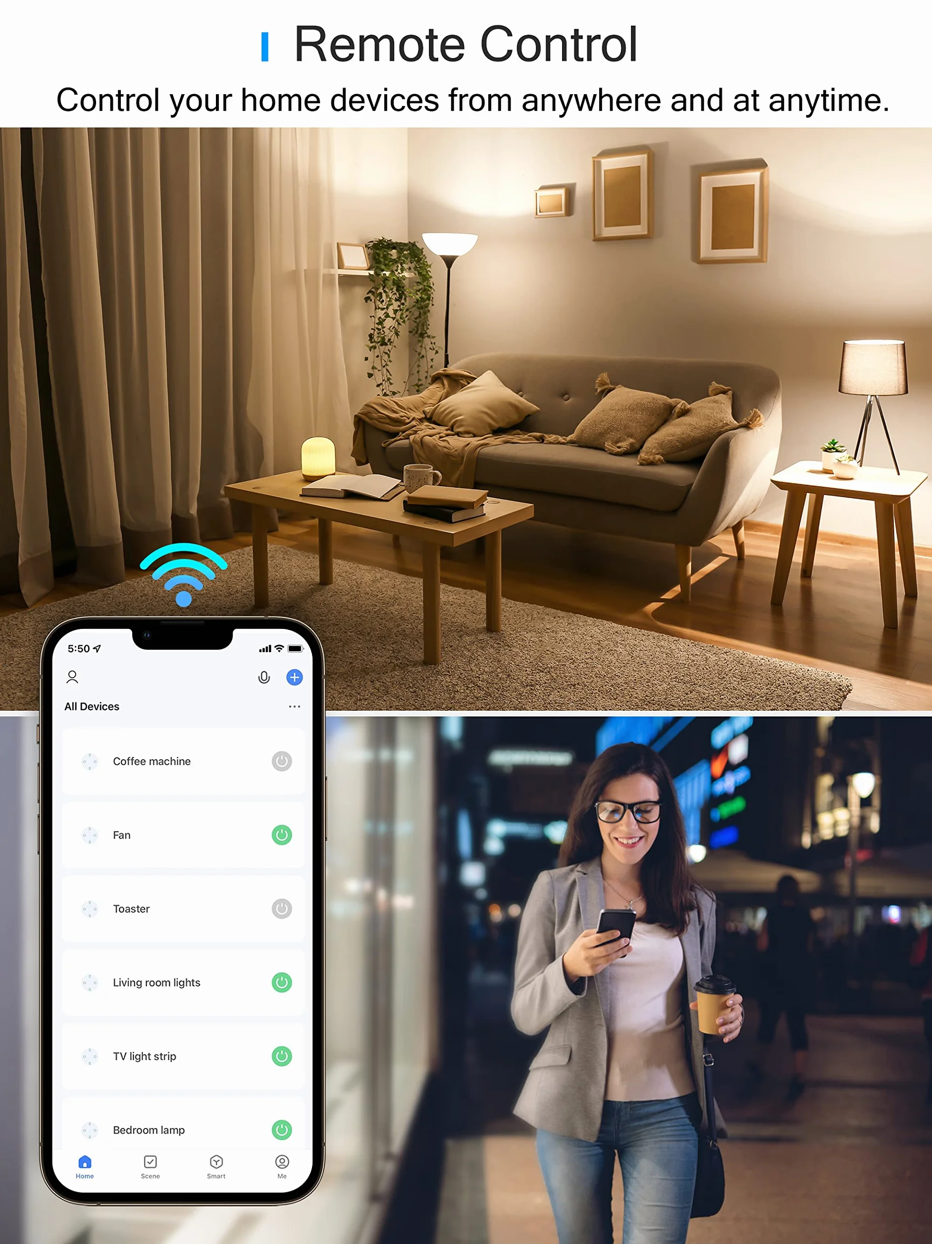 Inteligentne Gniazdko Wi-Fi z Pomiarem Prądu 2 sztuki 16 A Smart Home Alexa Google Home