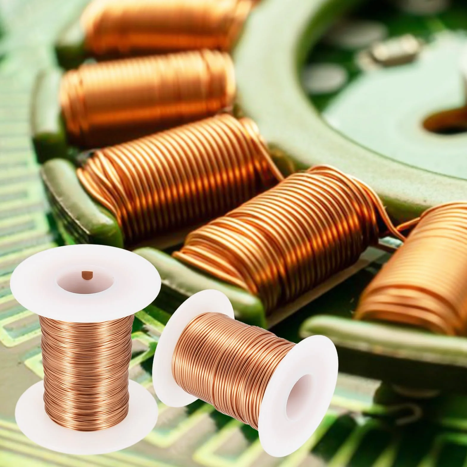 QUARKZMAN Drut Magnetyczny 42 AWG, Przewód Emaliowany Z Miedzi 42 Miarki 4 uncje Szpula Magnetyczna Dla Transformatora Silnika Elektrycznego, Klasa F 311 Fahrenheit (155 Celsjusz), Kolor Miedziowy