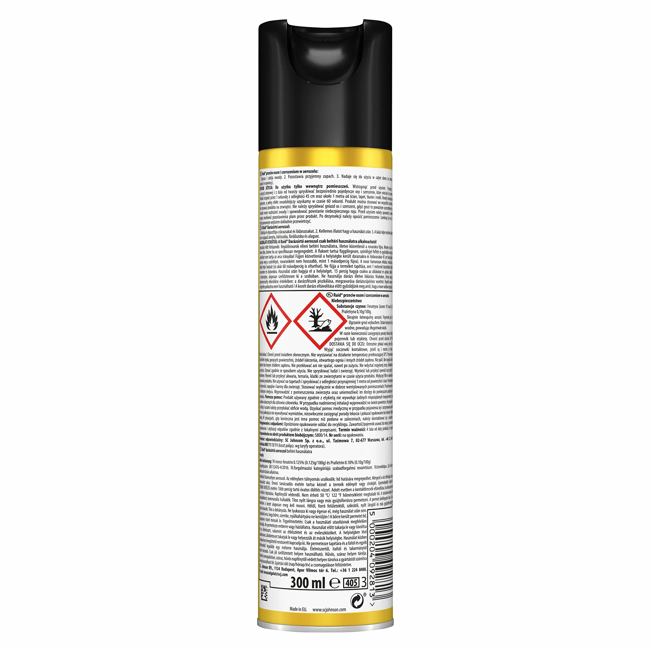 Raid przeciw osom i szerszeniom w aerozolu, 400 ml