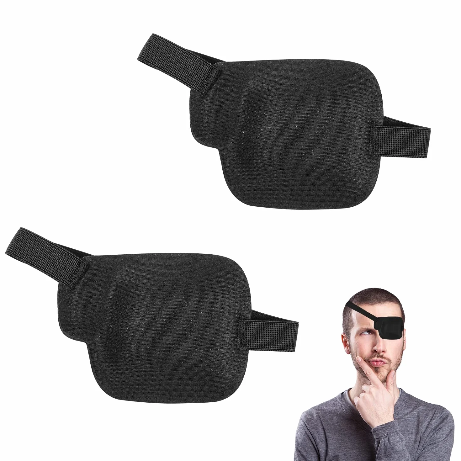 Regulowane Opaski na Oczy dla Dzieci, Eye Patch na Lewe Oko, Medyczna Opaska na Oko Czarna
