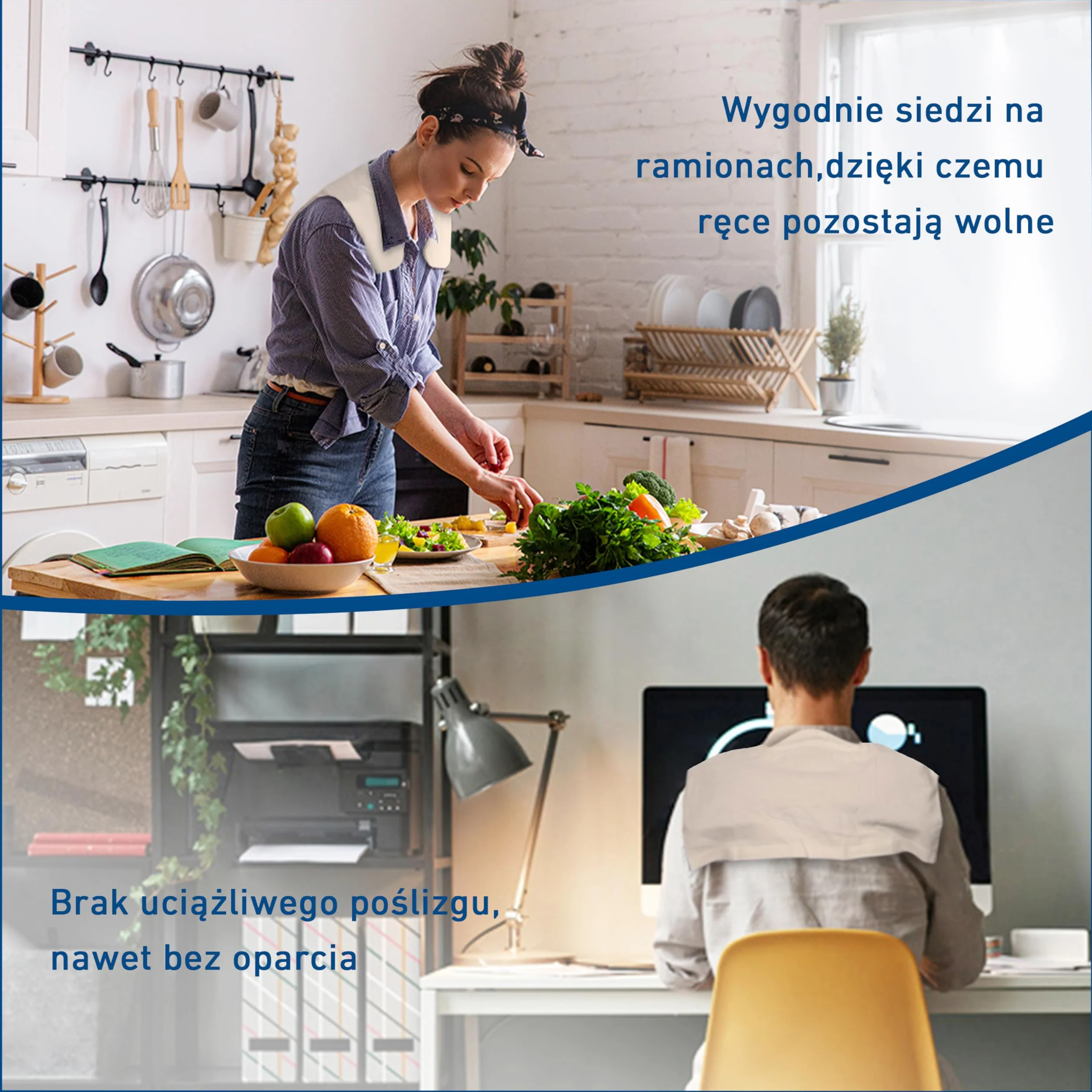 Poduszka rozgrzewająca 28 x 36 cm na bóle karku z bawełny i borowiny
