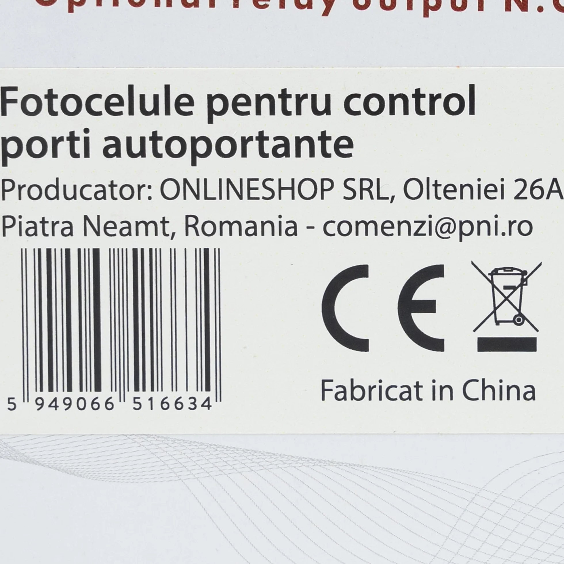 PNI CEL130 Fotokomórki podczerwieni do bram, 12V–24V AC/DC, przeznaczone do automatyki bram skrzydłowych lub przesuwnych