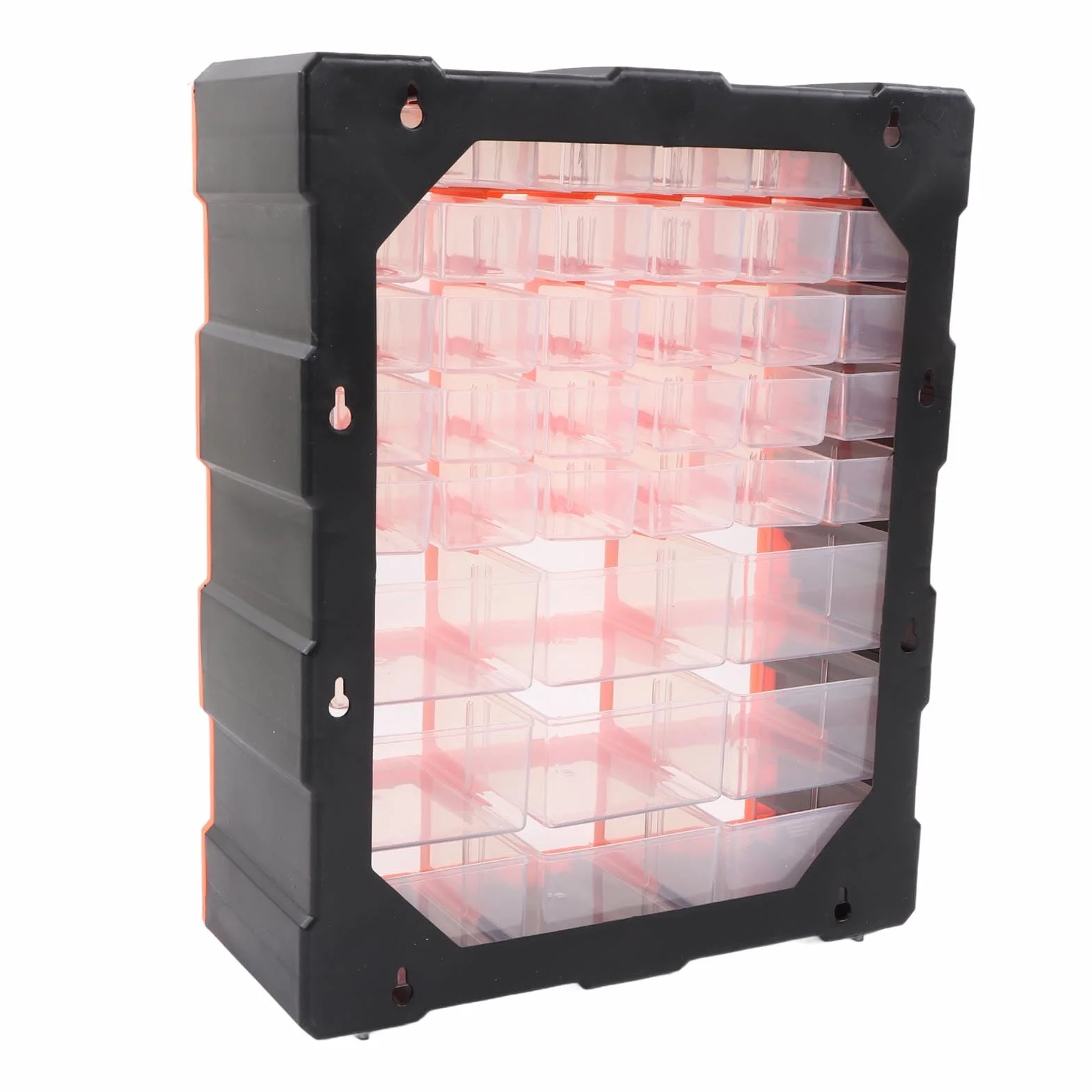 Cocoarm 39 Szufladowy Organizer Plastikowa Szafka do Przechowywania Sprzętu 385 X 465 X 160 Mm, Szuflada do Montażu na ścianie Organizator Przechowywania Sprzętu z Przezroczystymi Szufladami Warsztatu