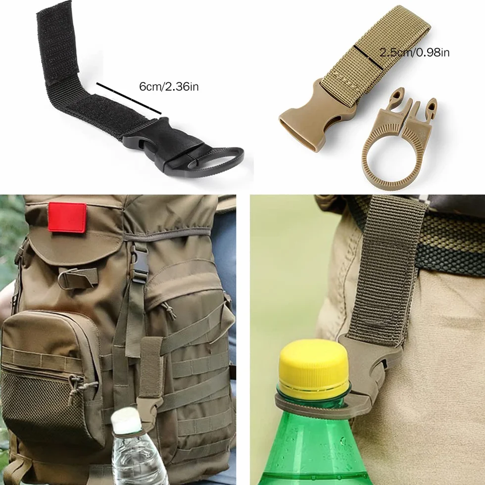48 sztuk taktycznych klipsów do przekładni zestaw Molle Webbing do plecaka, kamizelki pasa nylonowego, d pierścieniowe blokady Grimlocks, Dominators, elastyczne sznurki i akcesoria Molle