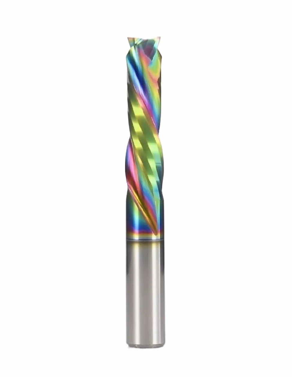1 szt. 3,175 mm DLC/Frez na gorąco 2-ostrzowy frez do drewna z węglika spiekanego, frezy do drewna, spiralne narzędzie kompresyjne(DSP2FC-D10.0-L42)