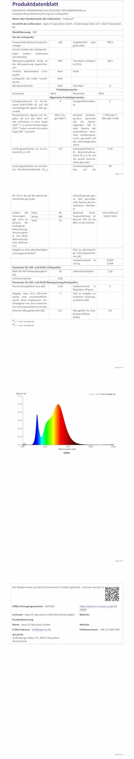 YindaLux Lampa ścienna do wnętrz, zestaw 2 szt., obsługa dotykowa, 2700 K, 3000 K, 4000 K, lampka nocna, ściemniana, 4 W, lampa ścienna do wejścia, sypialni, salonu (czarna)