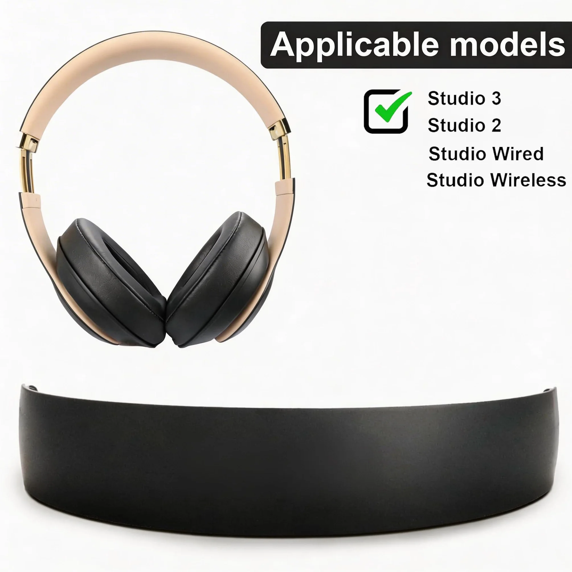 Studio 2 opaska na głowę części zamienne akcesoria Studio 3 opaska na głowę zestaw naprawczy kompatybilny ze Studio 3.0 / Studio 3.0 Wireless (B0500 B0501) górna opaska na głowę