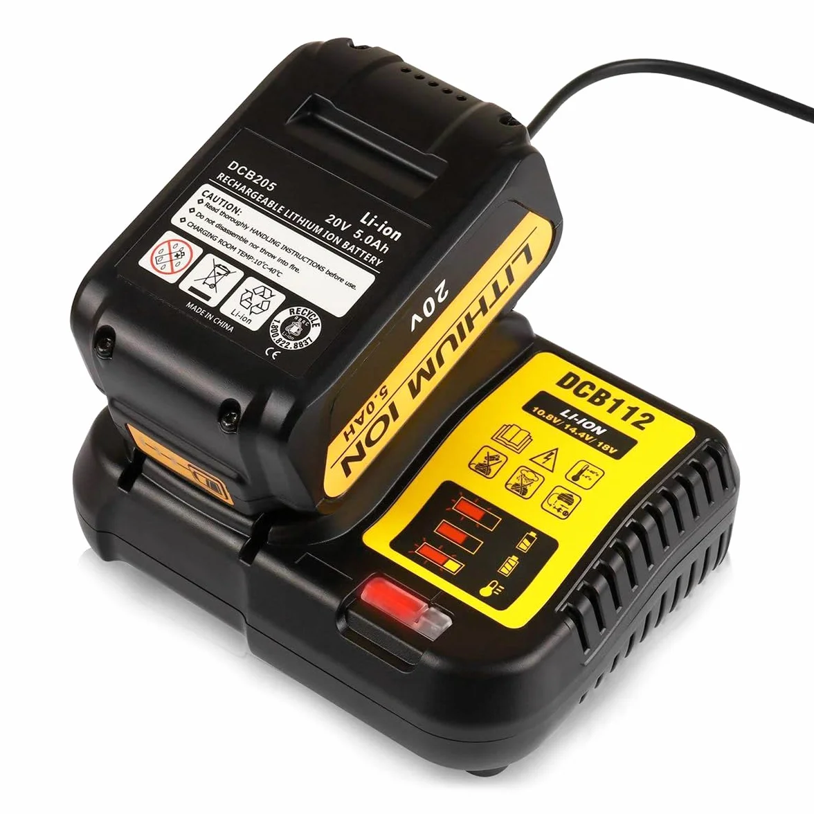 Namvo Wymienna ładowarka DCB112 do ładowarki kompatybilnej z baterią litową 10,8-20 V Max XR