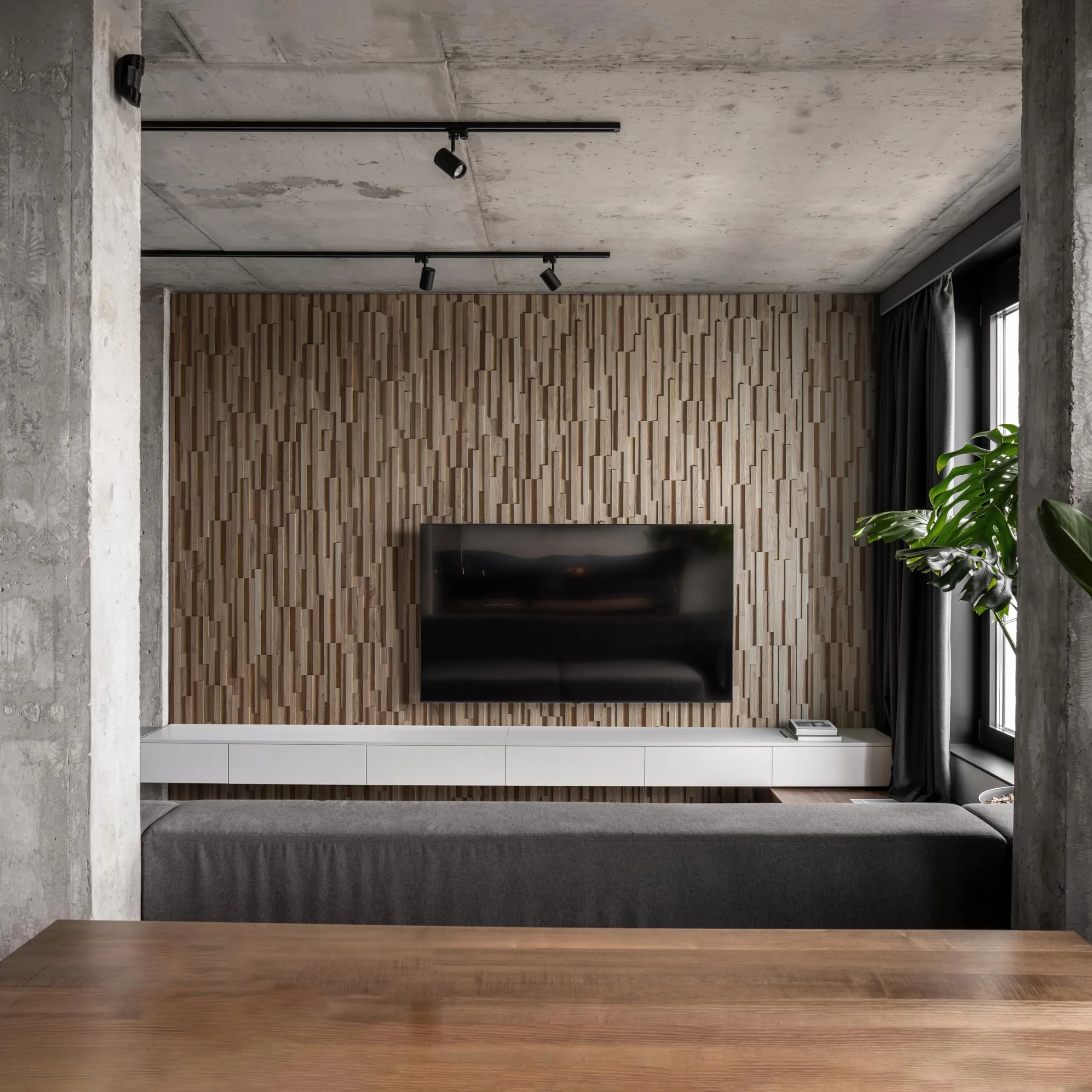 Drewniana okładzina ścienna o wyglądzie 3D, naturalne panele ścienne z drewna dębowego firmy Wooden Wall Design model Correctus (1 m2).