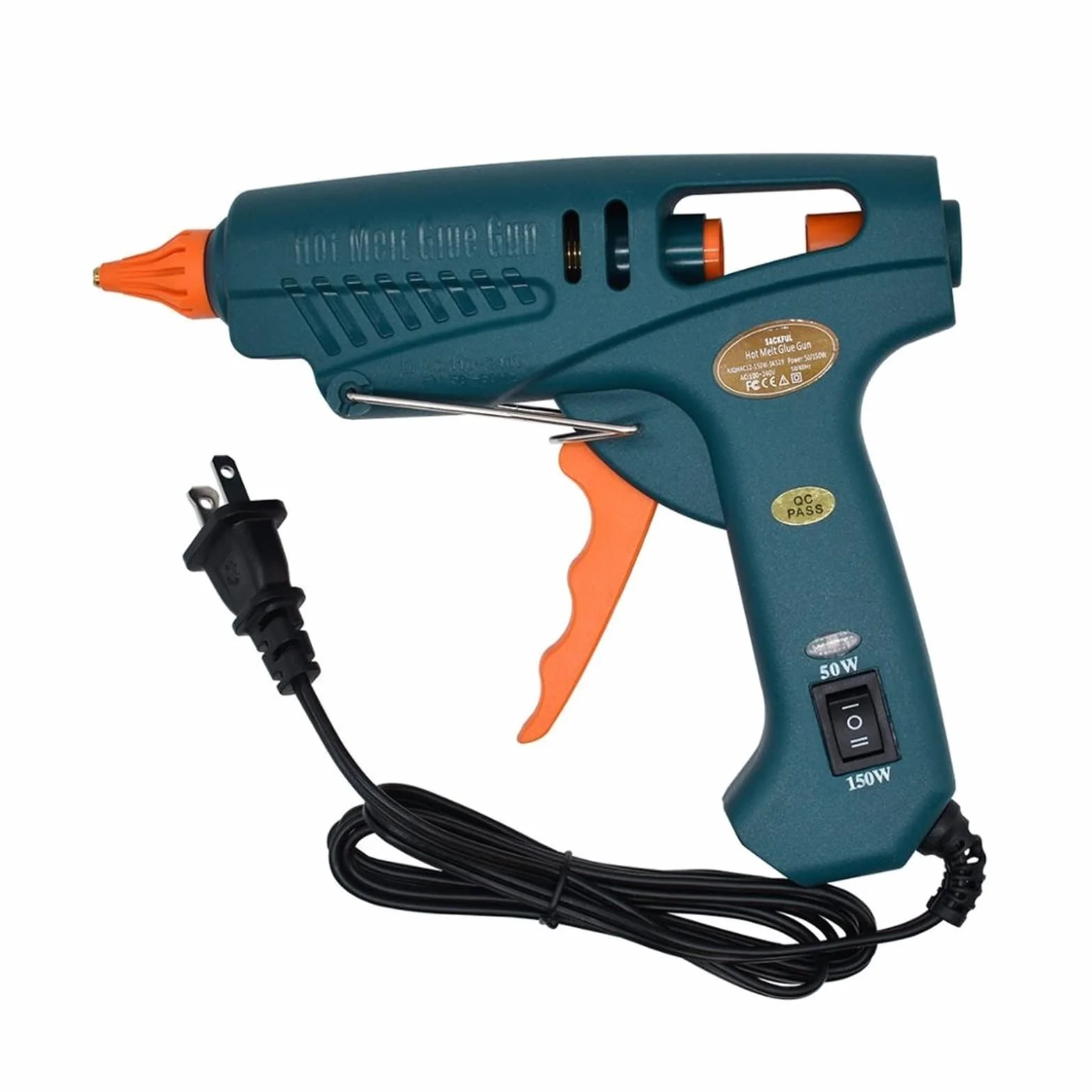 Pistolet do Kleju, Pistolet do klejenia na gorąco 15 w 1 zestaw narzędzi pistolet silikonowy 50 W/OFF/150 W przełącznik do naprawy rzemiosła DIY użyj 11mm klej w sztyfcie czysta miedź dysza(SET-8)