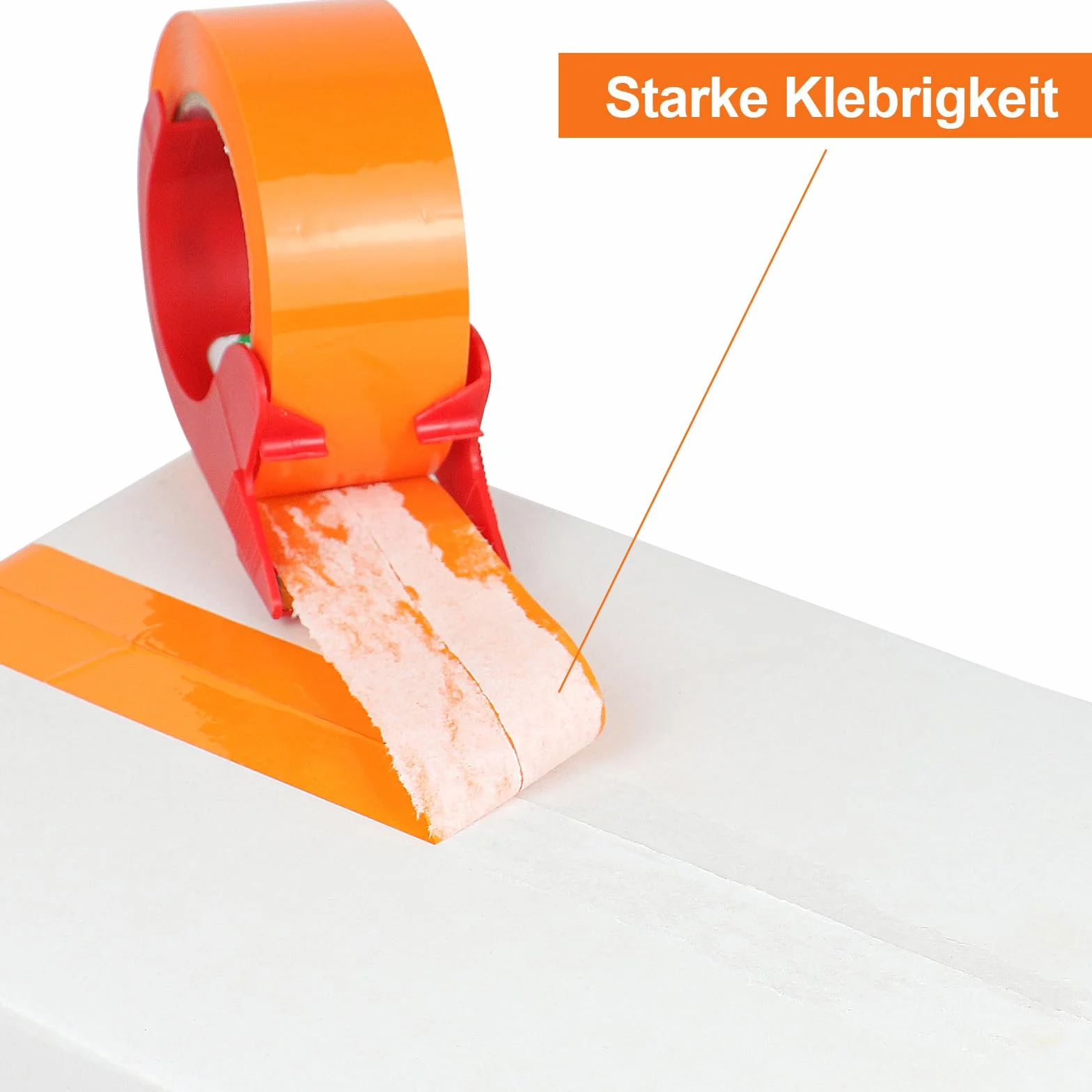 BOMEI PACK 3 rolki pomarańczowej taśmy pakowej, taśma klejąca, taśma kartonowa, 66 m x 48 mm, materiały do pakowania opakowań i kartonu, taśma pakowa z dozownikiem z tworzywa sztucznego