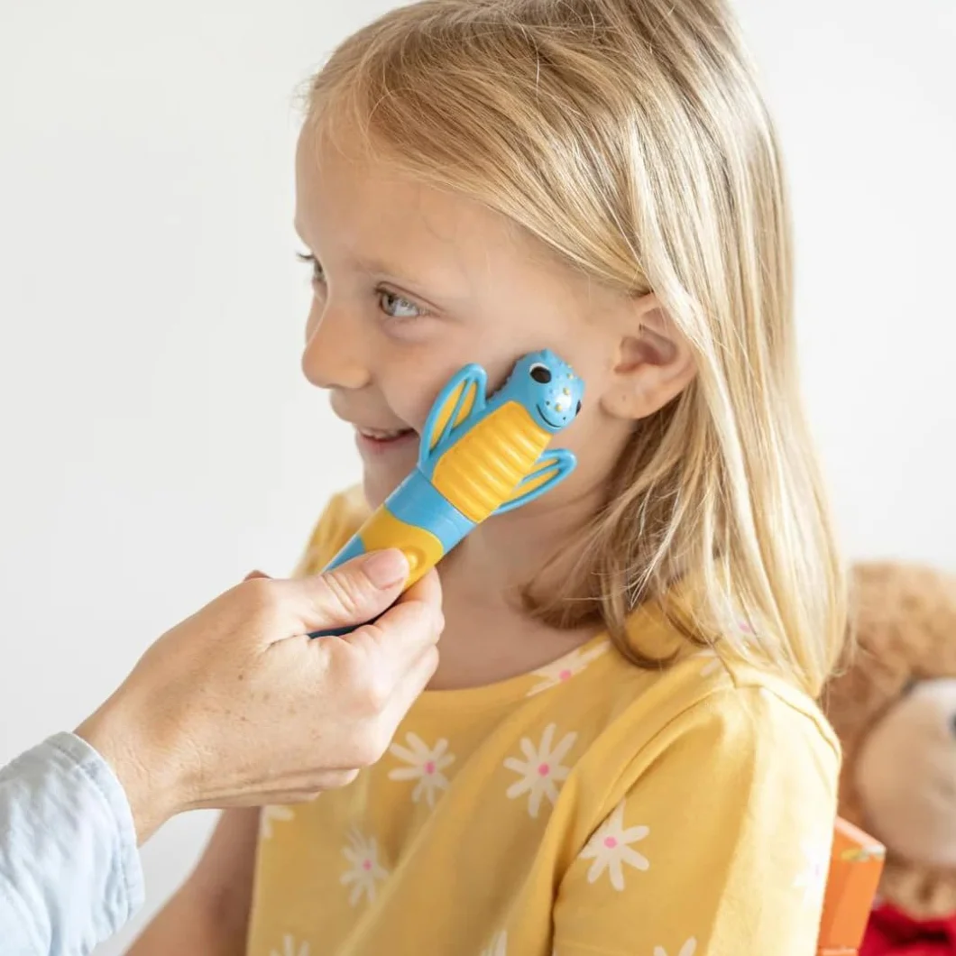 Talktools urządzenie do masażu Jiggler u 4 różnych zwierząt – żaba, leniwiec, jednorożec lub smok – zmniejsza napięcie mięśni szczęki, zwiększa percepcję sensoryczną (żółw)
