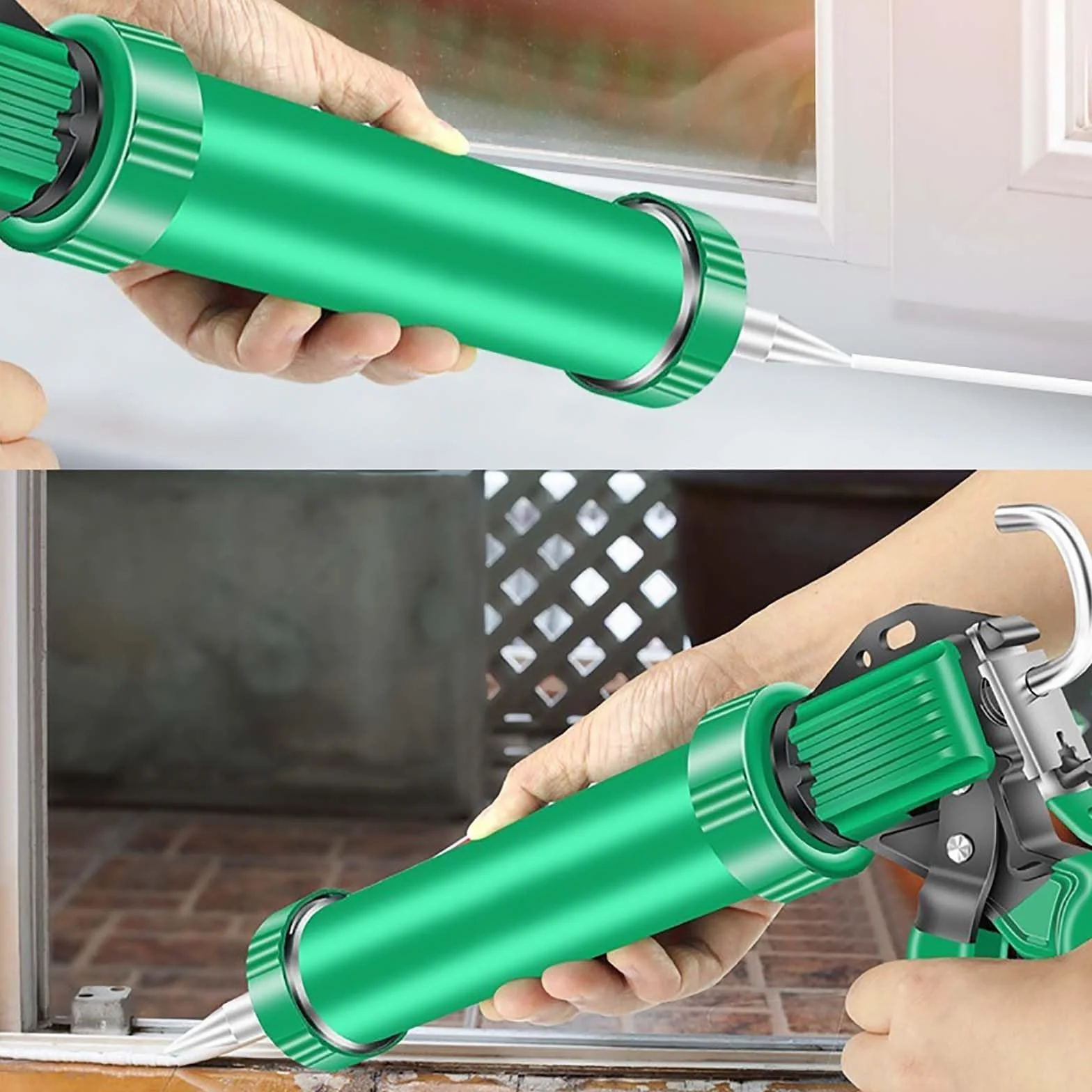 Pistolet uszczelniający, ciężki pistolet uszczelni Tuby z masy uszczelniającej Heavy Duty DIY All Trades Dozownik Narzędzie Uszczelniacze Pistolet do mocowania żywicy Kartridże Aplikator do masy uszcz