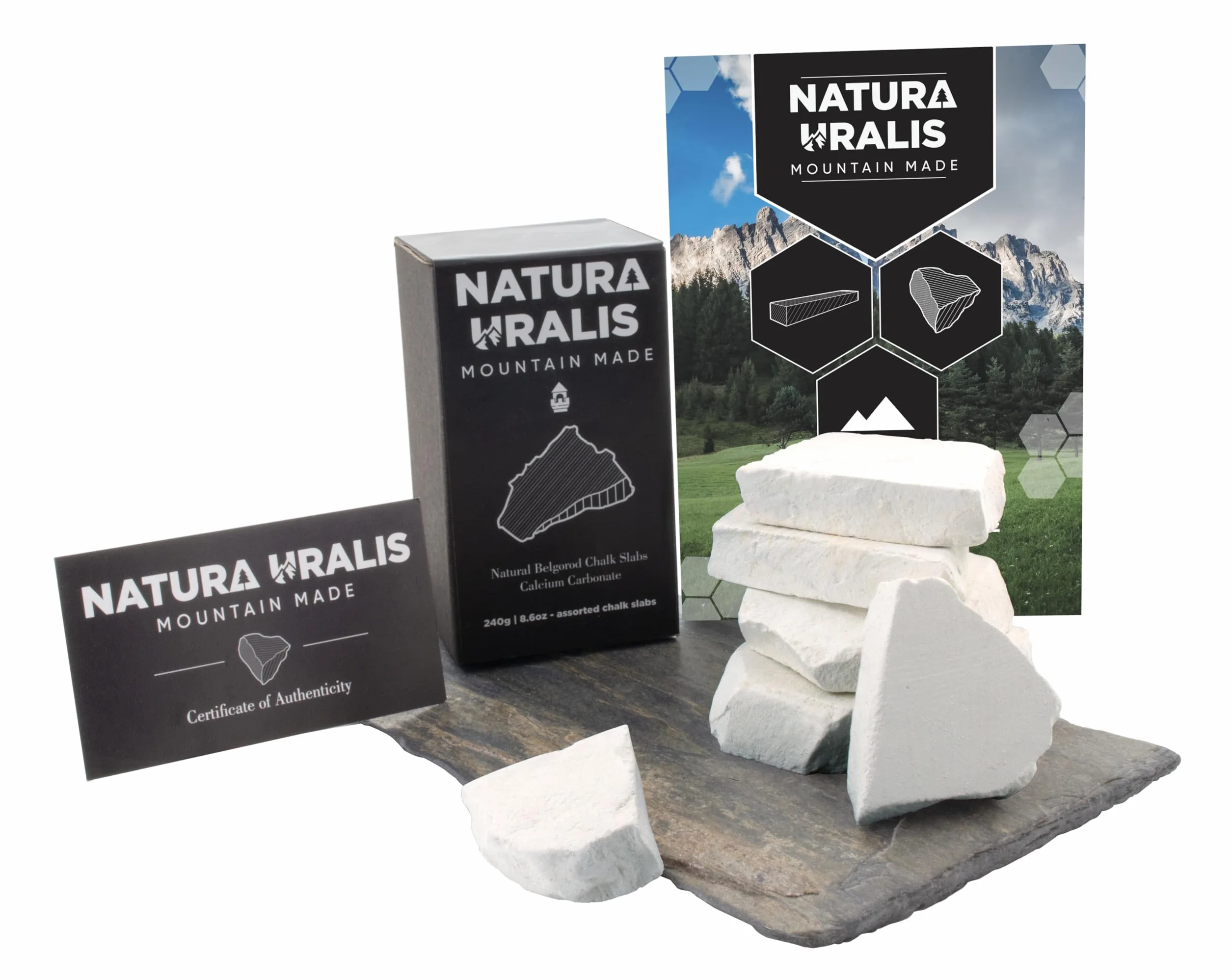 Natura Uralis Kamienie Wapienne Białe 240g Naturalny Węglan Wapnia