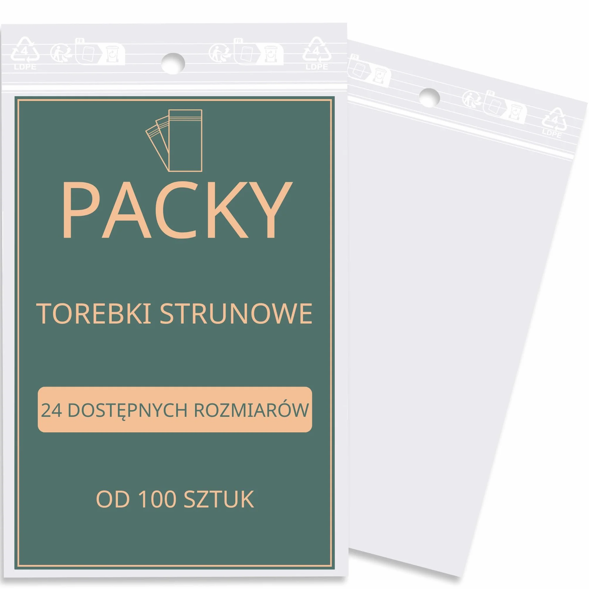 PACKY - Woreczki Strunowe – Przezroczysty Woreczek Plastikowy – 24 Dostępne Rozmiary – Od 100 Do 1000 Sztuk – Woreczek Do Mrożenia z Zamkiem – Zamykany Woreczek – Ziplock – 8x12 Cm Zestaw 100 Sztuk