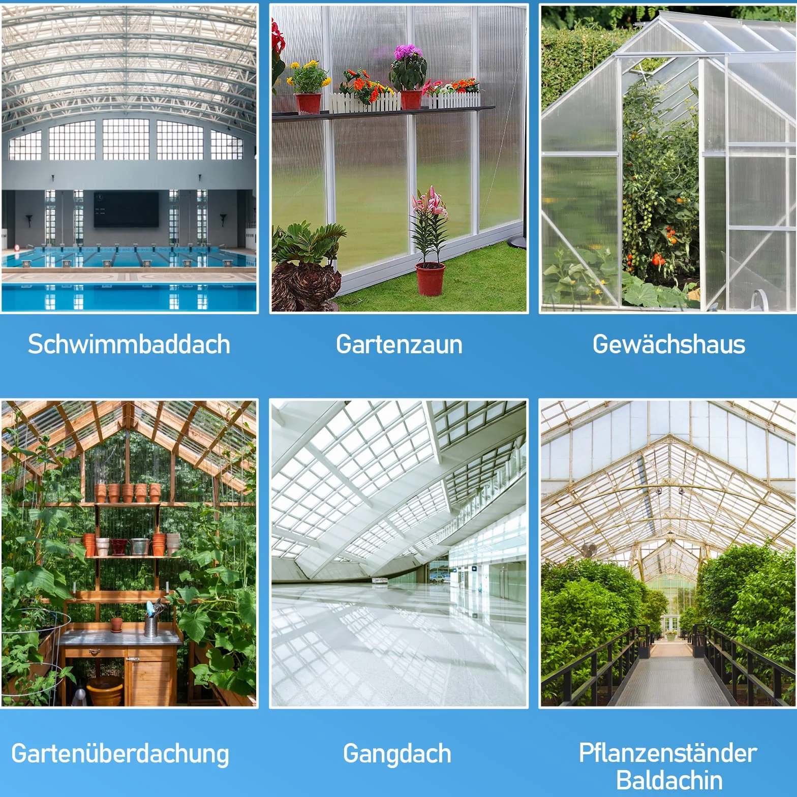 14 x poliwęglanowe płyty komorowe 4 mm, podwójna płyta komorowa, poliwęglan, 60,5 x 121 cm, 10,25 m², odporna na promieniowanie UV, do szklarni, ogrodu, płyty zastępcze