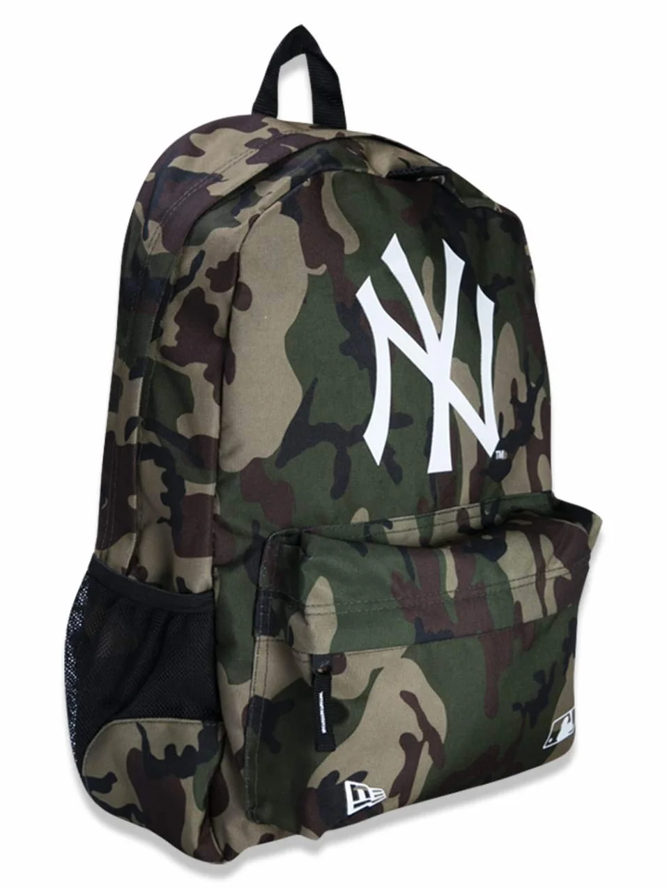 New Era Męski plecak MLB Stadium New York Yankees Woodland Camo, zielony M, jeden rozmiar, Zielony Med, rozmiar uniwersalny