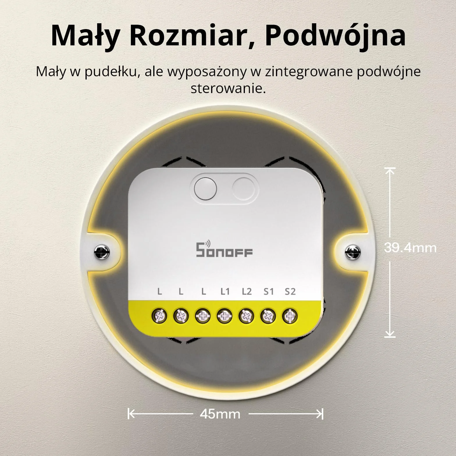 SONOFF MINI DUO-L Zigbee Smart Switch, Zigbee 3.0, Dual Channel, No Neutral Wire