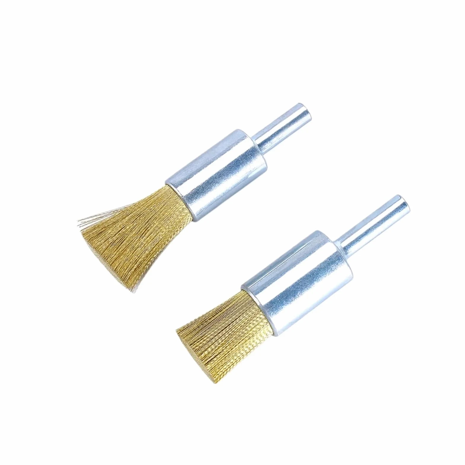 Nasadki szczotkowe do wiertarek, Szczotki garnkowe druciane do czyszczenia metalu, mosiądz/stal/stal nierdzewna, 0,1-0,2 mm, 4-25(B02 Diameter14mm)