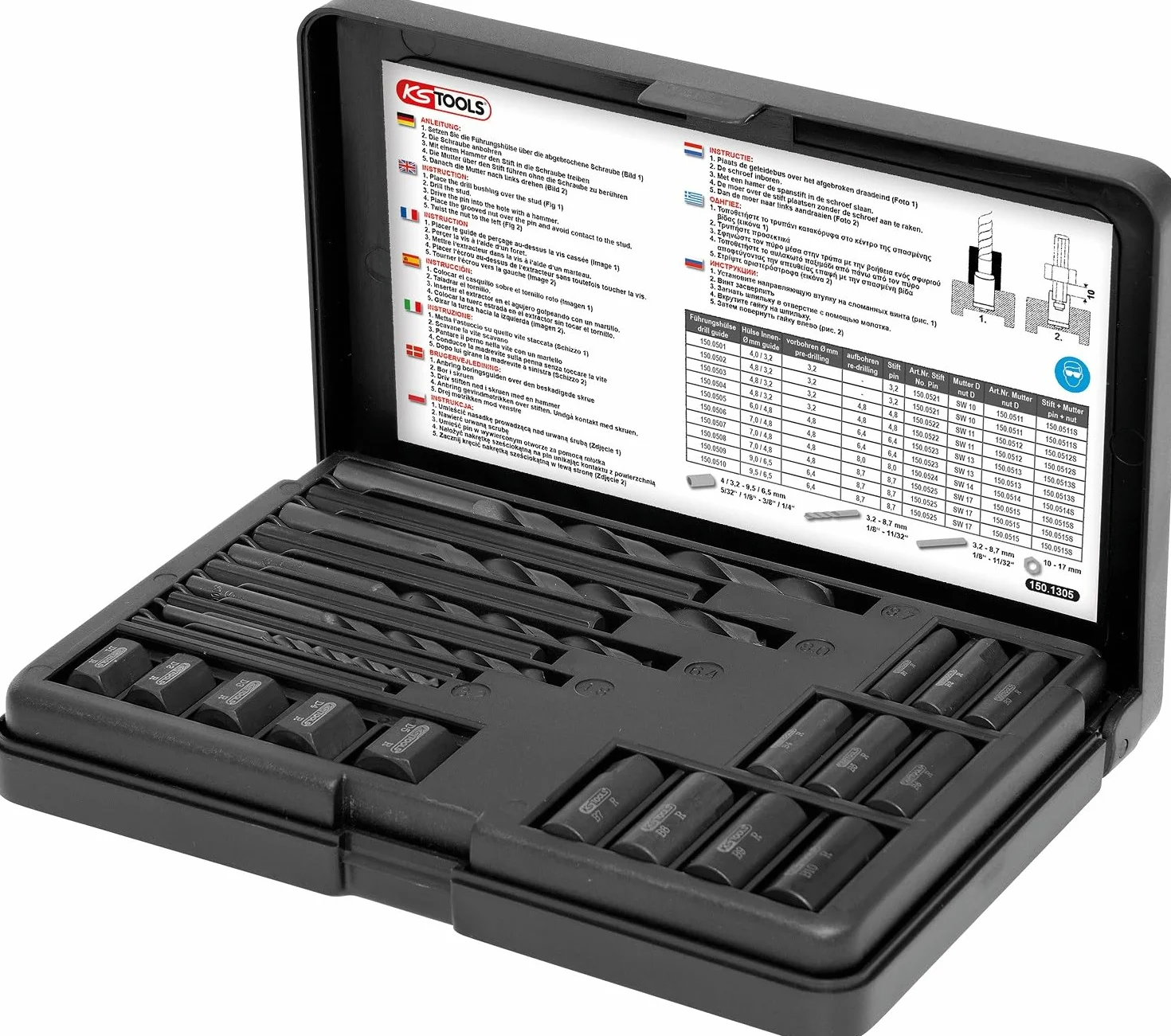KS Tools Zestaw wykrętaków do śrub 25-szt 150.1305