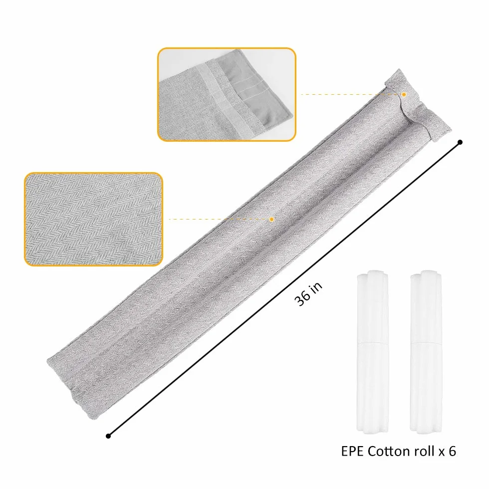 VISEMAN 36 Inch Under Door Stopper-Door Noise Blocker, Double Sided Door Stopper, Machine-Washable