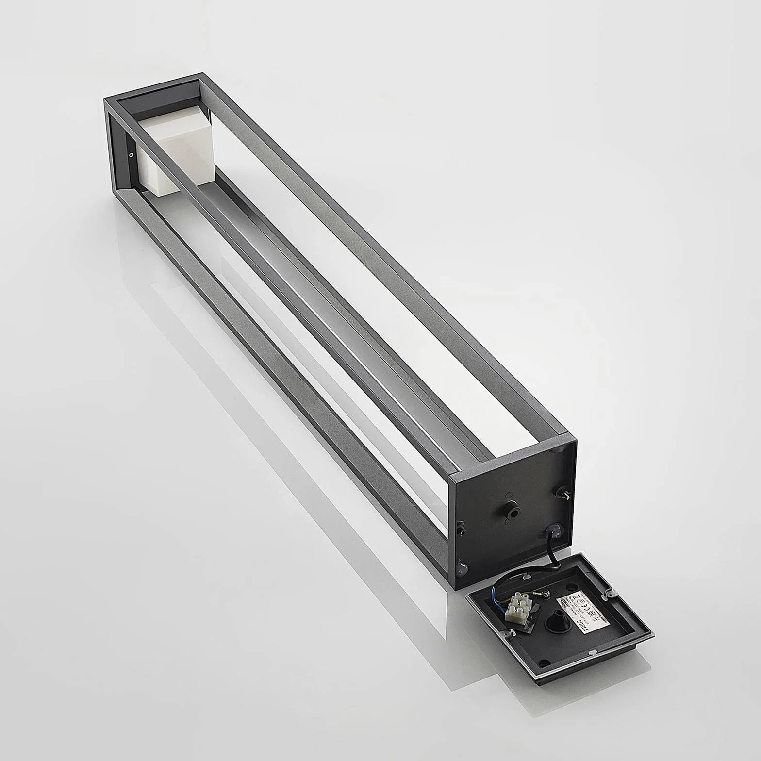 oświetlenie zewnętrzne LED "Gamion" (nowoczesne) w kolorze srebrnym z aluminium (1 źródło światła) firmy PRIOS | lampa ogrodowa, oświetlenie ścieżki, lampa wielosłupowa, lampa drogowa, lampa