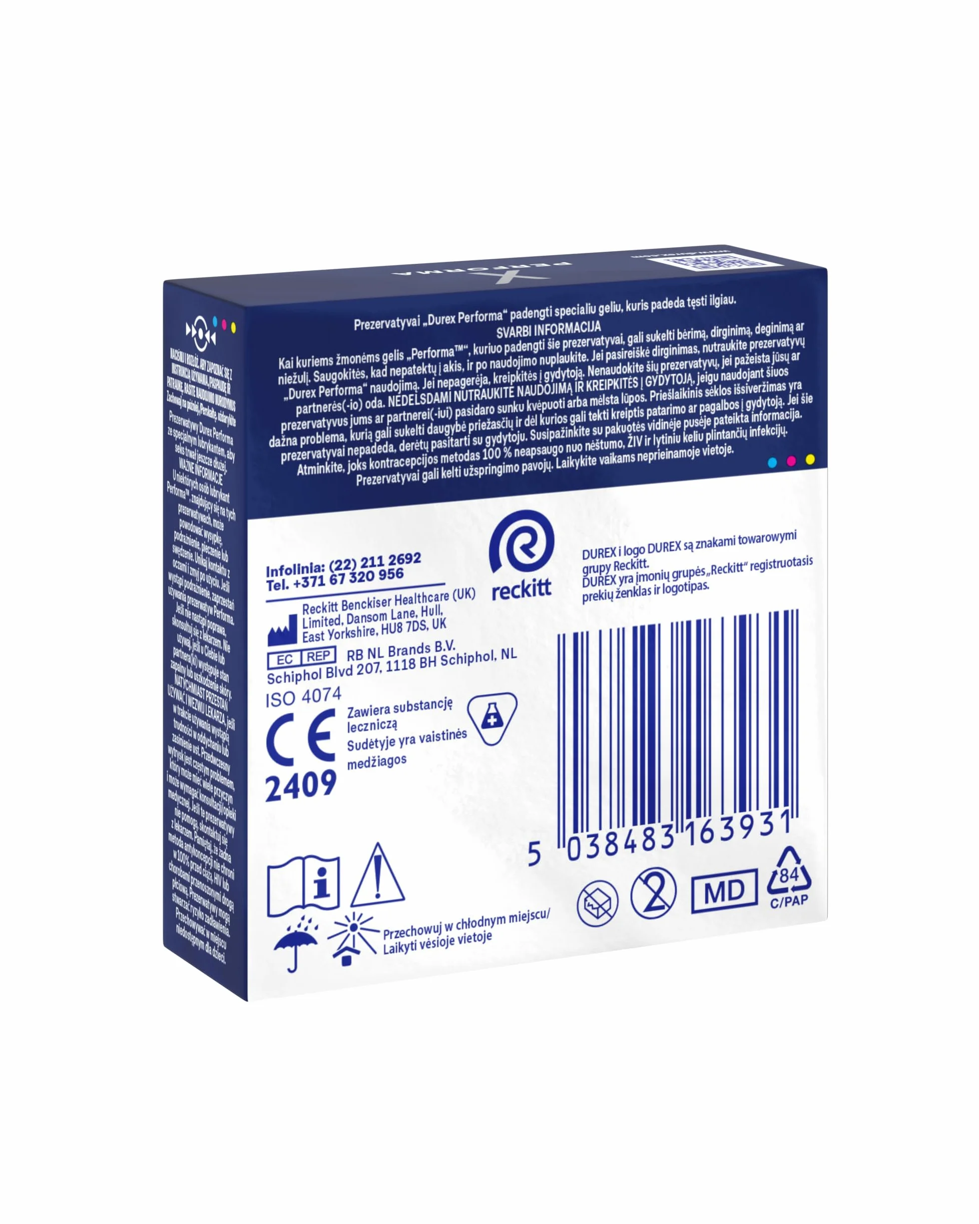 Durex Performa Prezerwatywy z lubrykantem 3 szt.